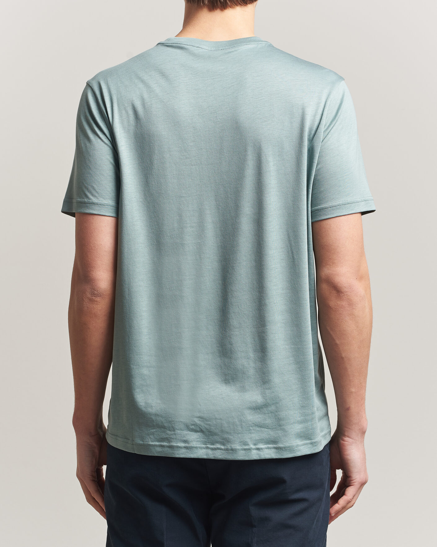 Mies | T-paidat | Oscar Jacobson | Kim Lyocel/Cotton T-Shirt Soft Green