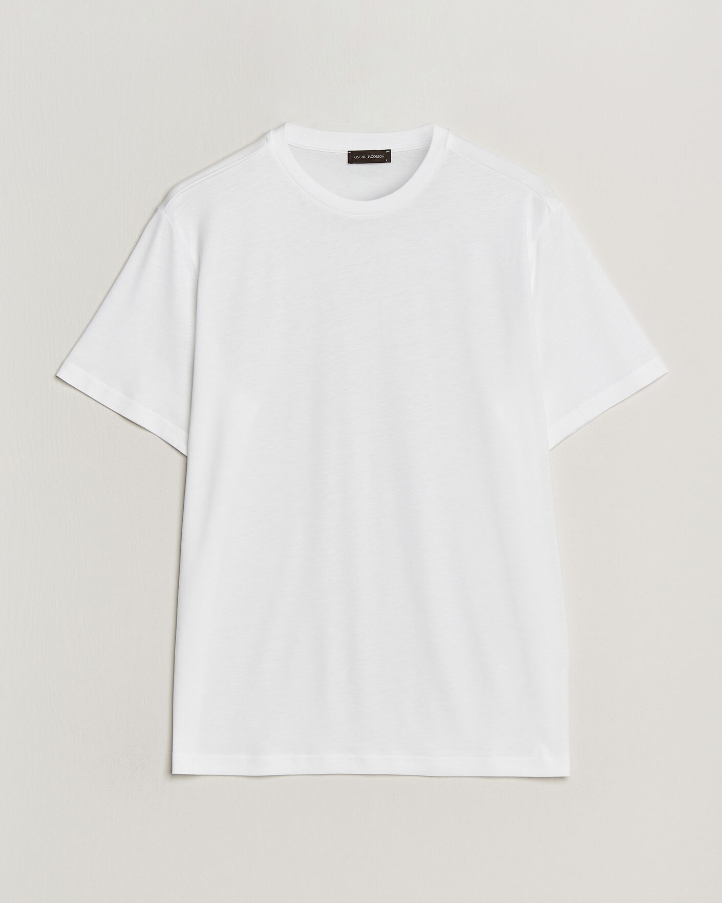 Mies | T-paidat | Oscar Jacobson | Kim Lyocel/Cotton T-Shirt White