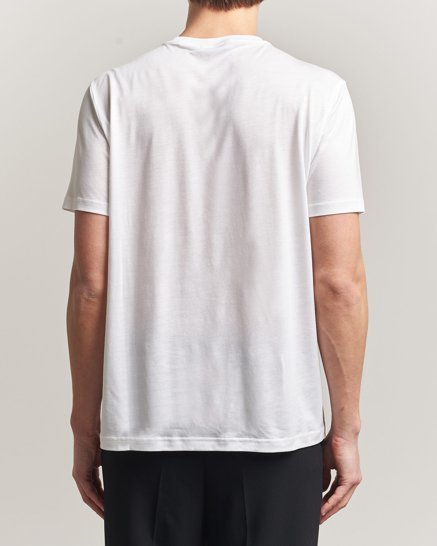 Mies | T-paidat | Oscar Jacobson | Kim Lyocel/Cotton T-Shirt White