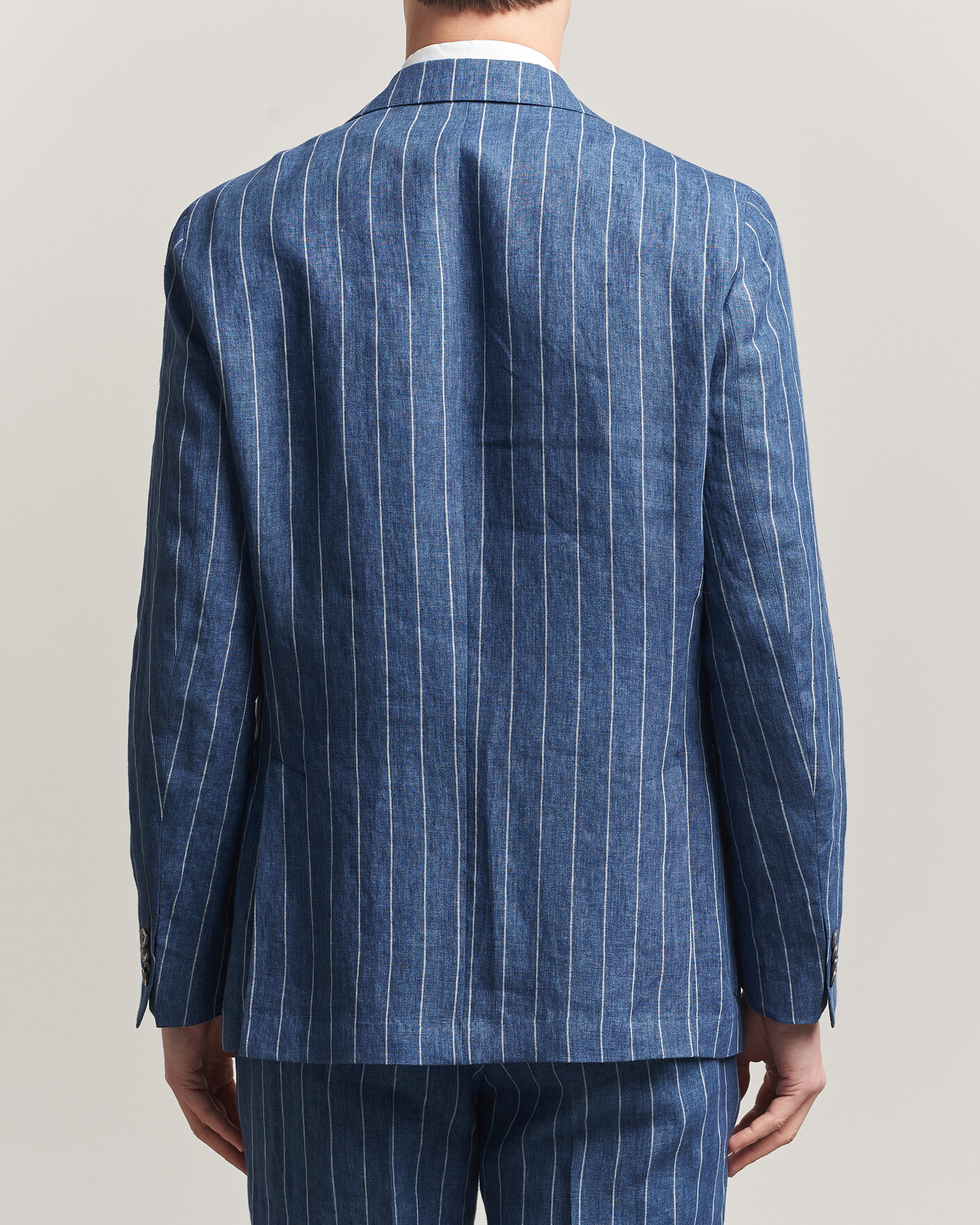 Mies | Pikkutakit | Oscar Jacobson | Farrys Patch Striped Linen Blazer Blue