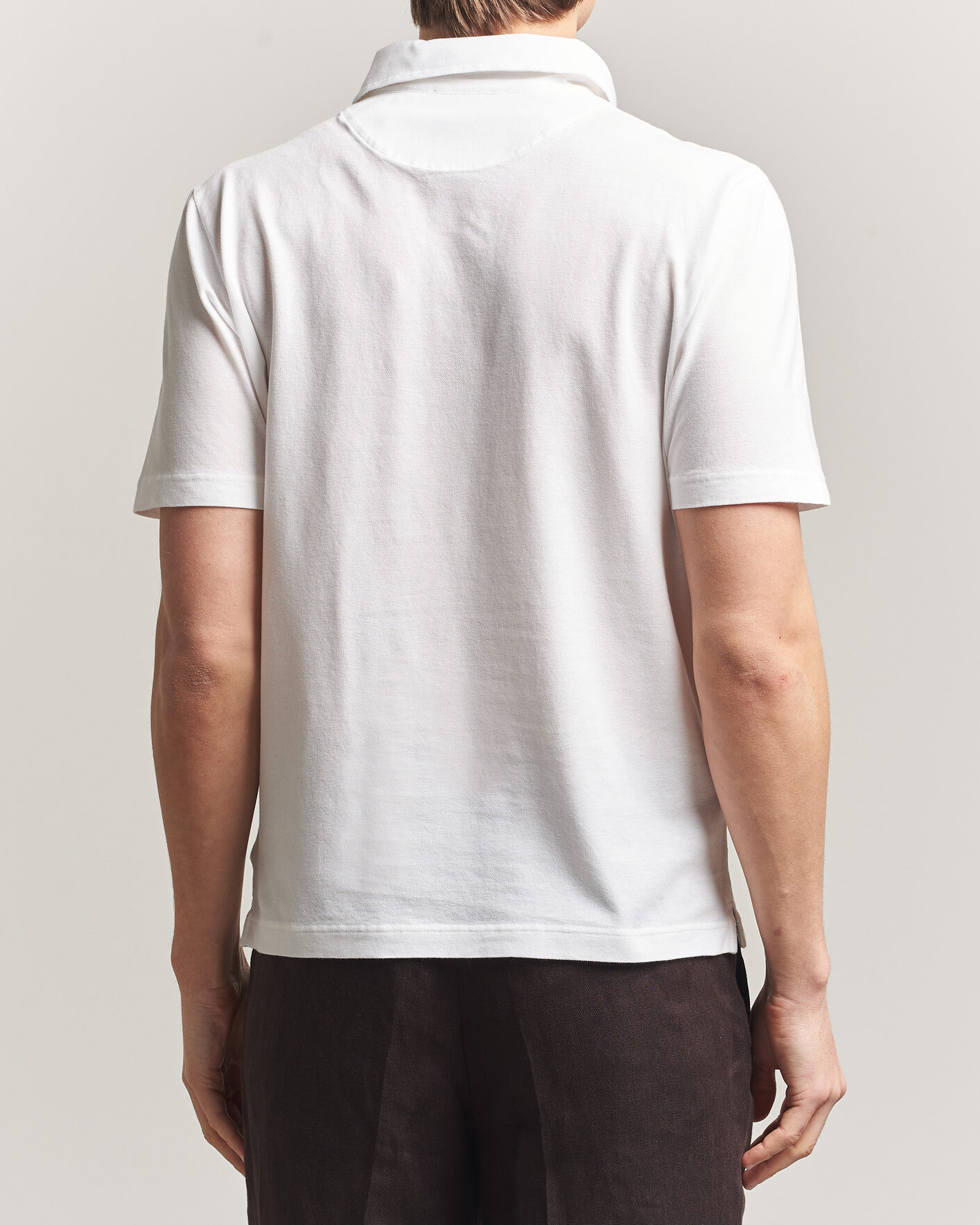 Mies | Pikeet | Zanone | Soft Cotton Piquet Polo White