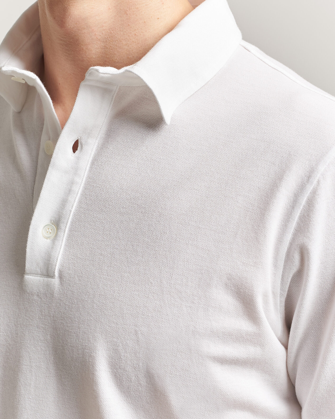 Mies | Pikeet | Zanone | Soft Cotton Piquet Polo White