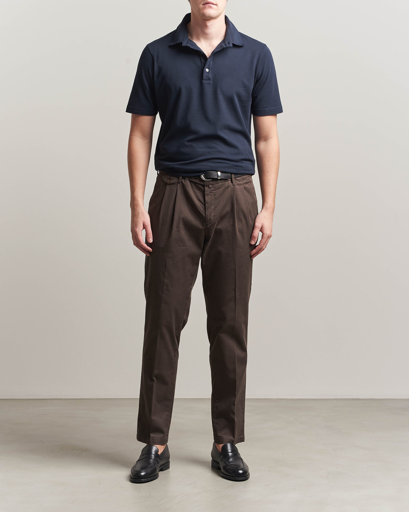Mies | Pikeet | Zanone | Soft Cotton Piquet Polo Navy