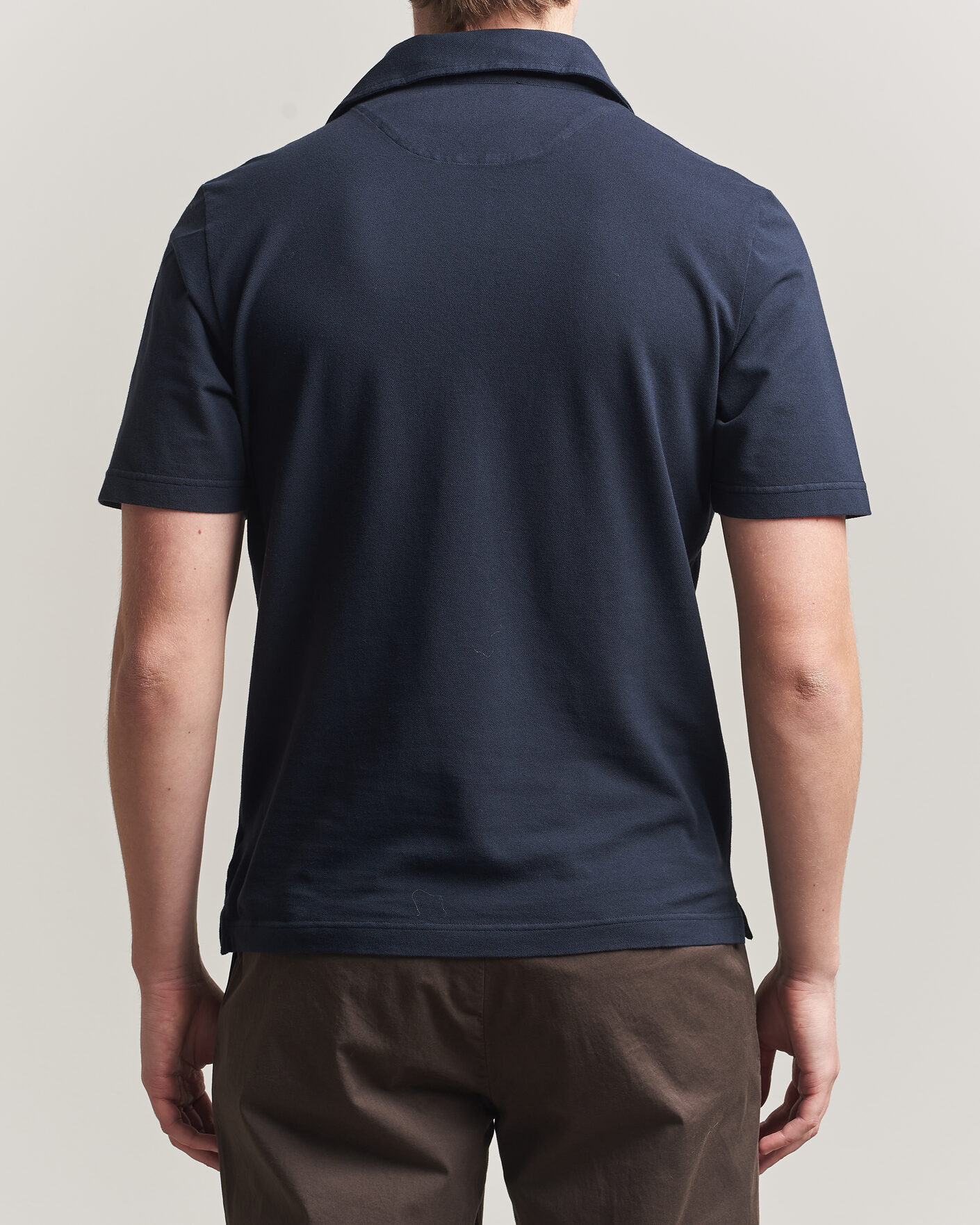 Mies | Pikeet | Zanone | Soft Cotton Piquet Polo Navy