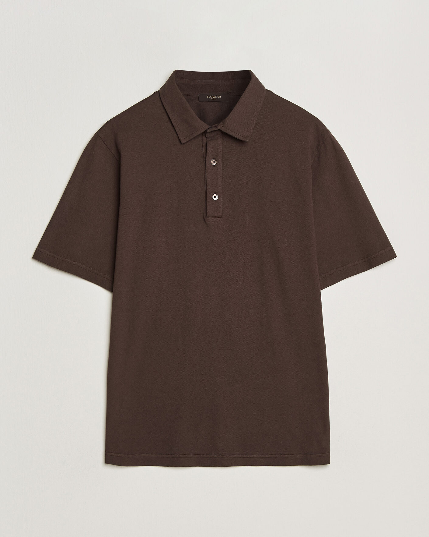 Mies | Pikeet | Zanone | Soft Cotton Piquet Polo Chocolate