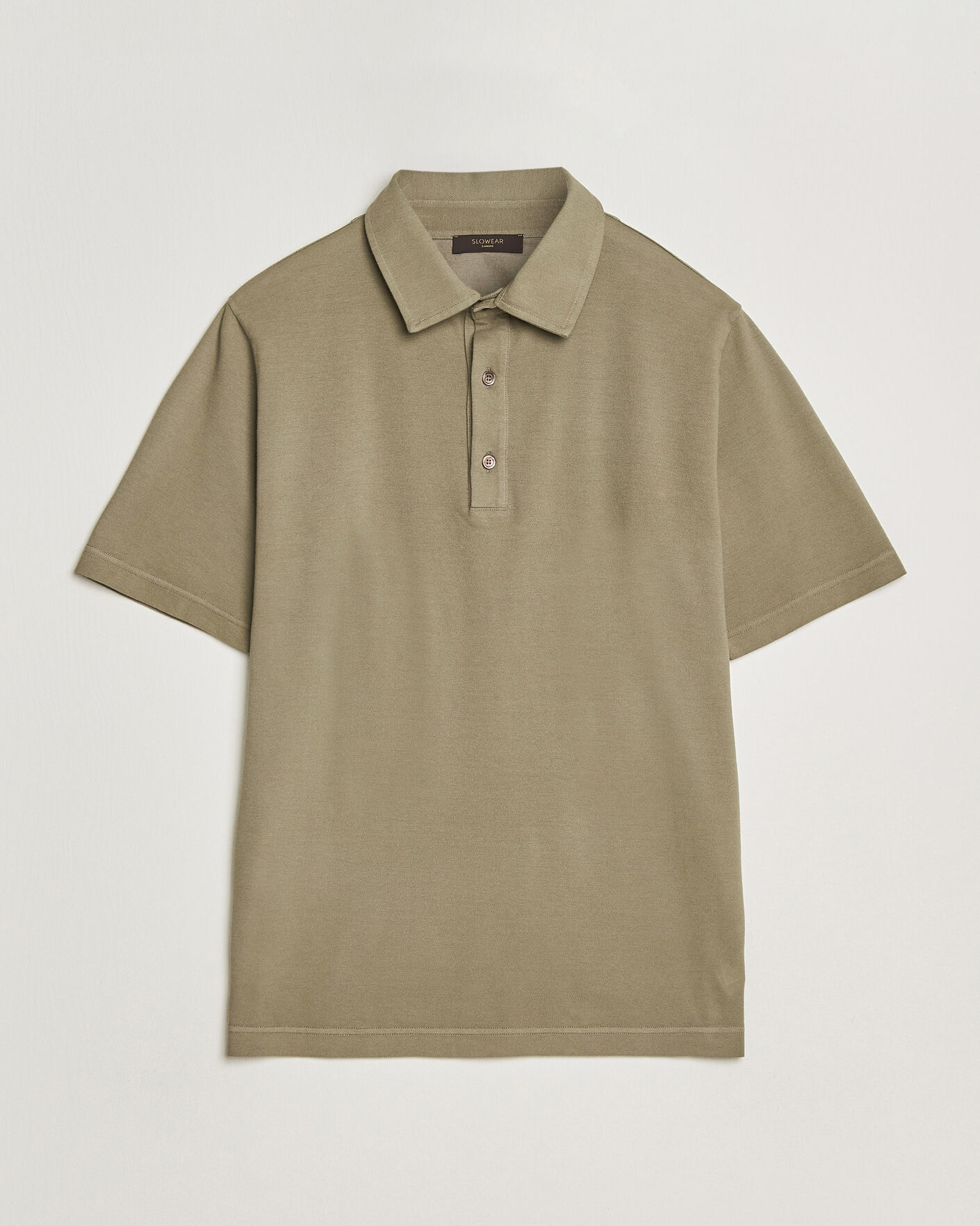 Mies | Pikeet | Zanone | Soft Cotton Piquet Polo Taupe