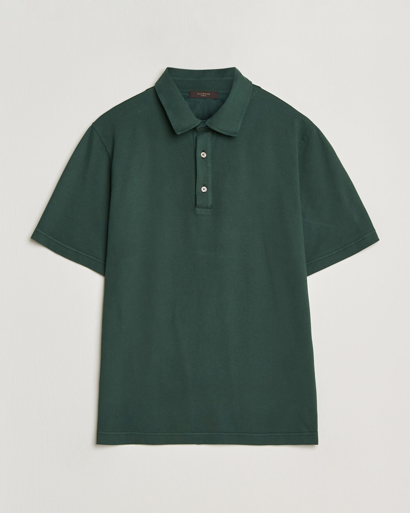 Mies | Pikeet | Zanone | Soft Cotton Piquet Polo Dark Green