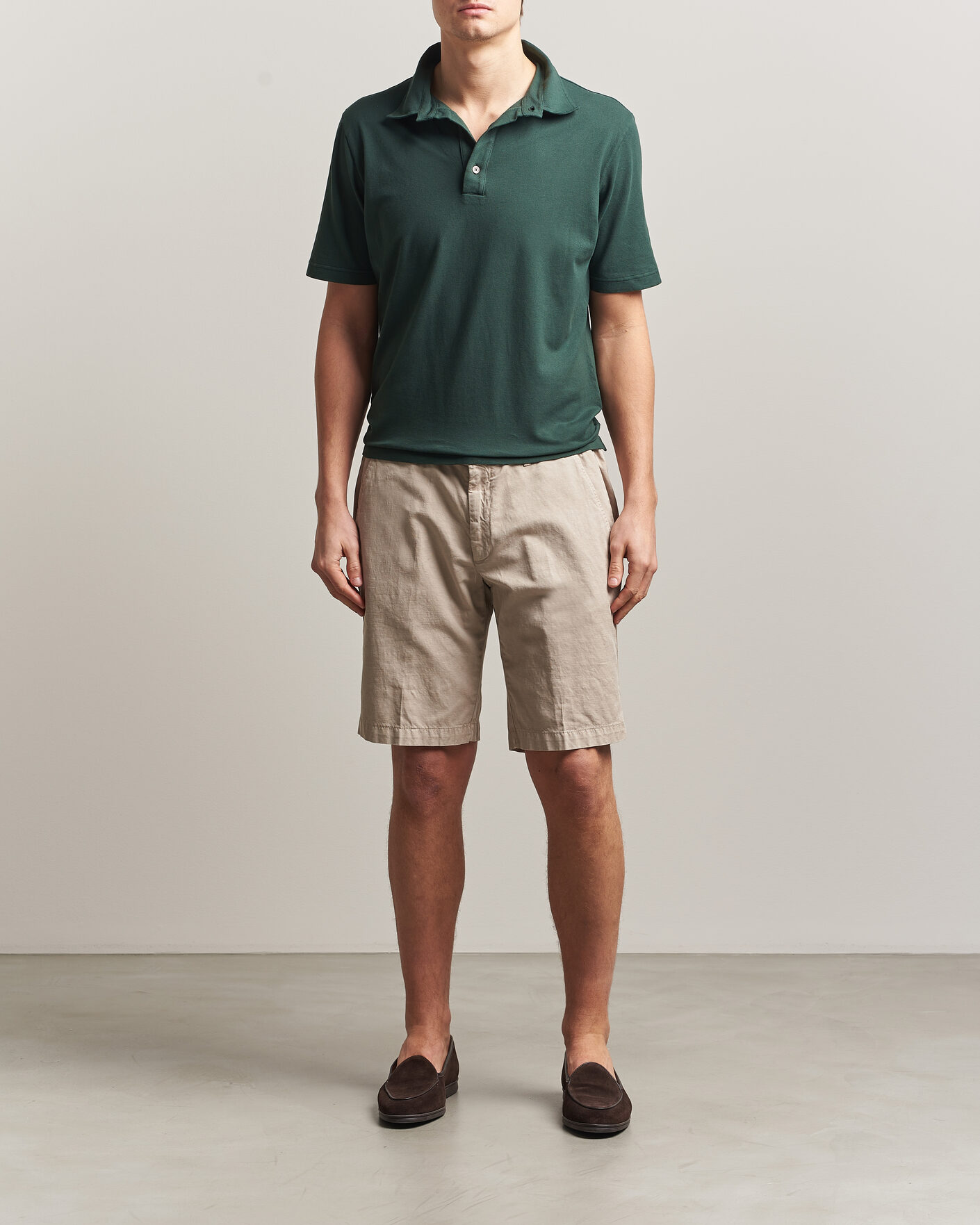 Mies | Pikeet | Zanone | Soft Cotton Piquet Polo Dark Green
