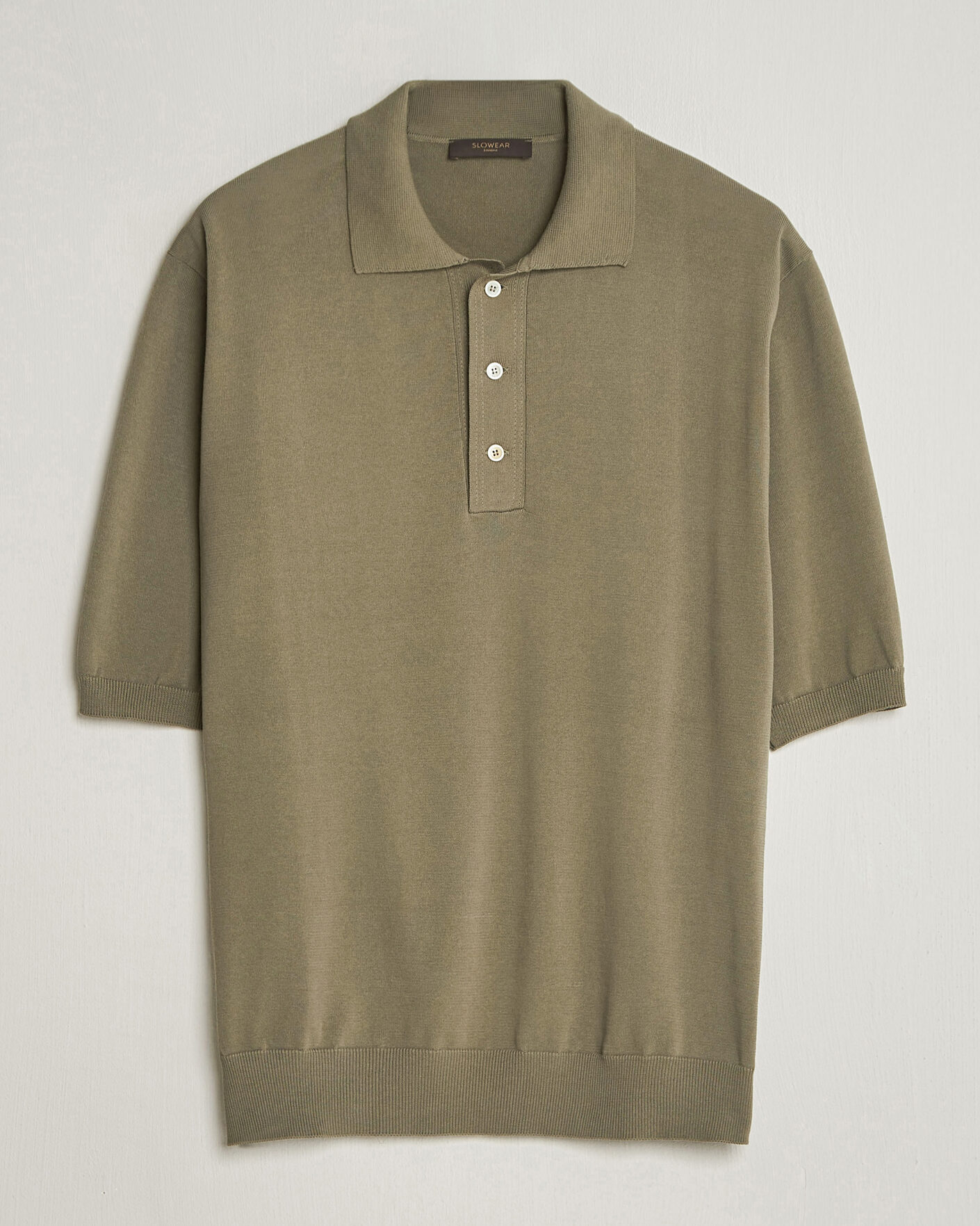 Mies | Pikeet | Zanone | Knitted Cotton Polo Olive