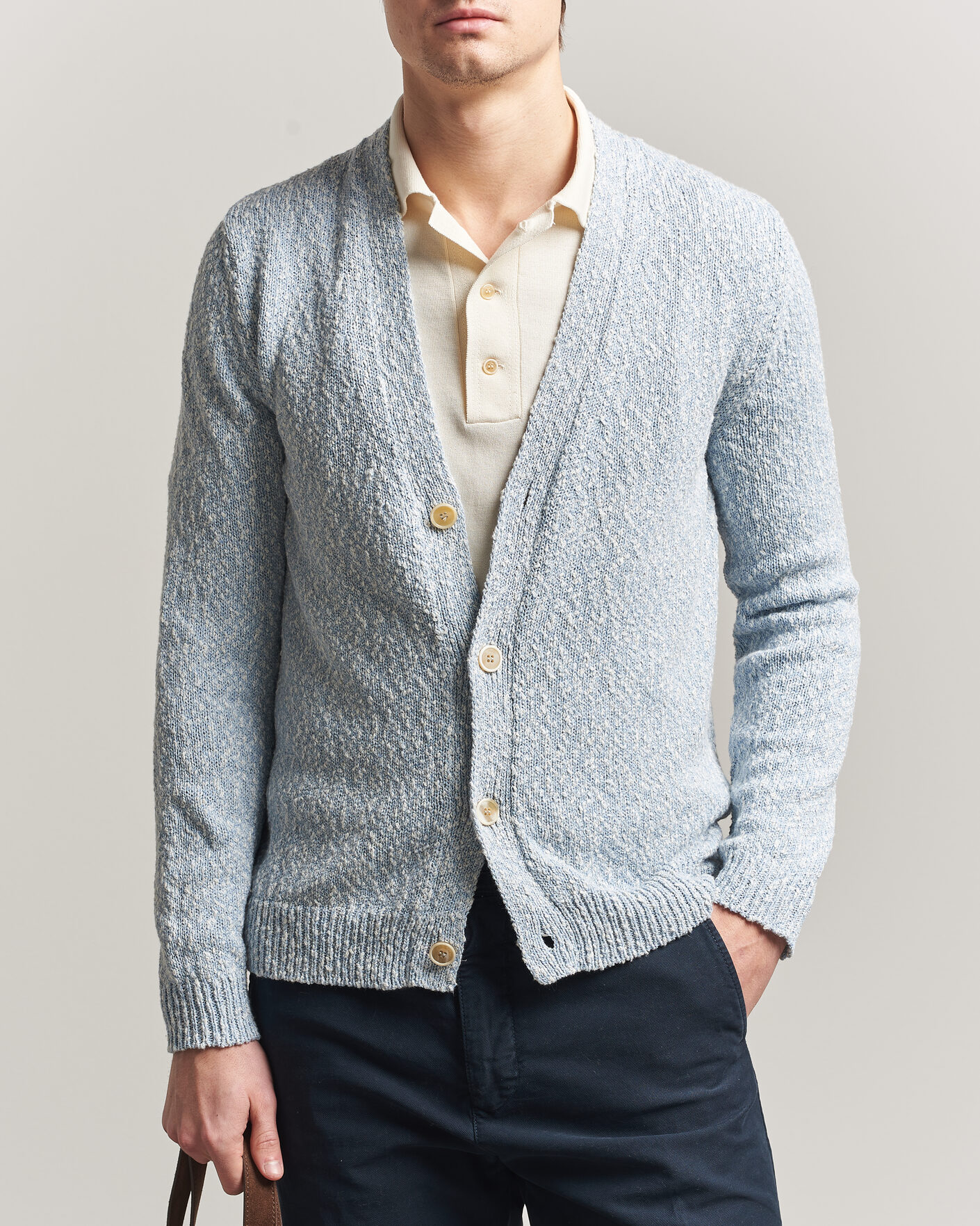 Mies | Puserot | Zanone | Mouline Cardigan Sky Blue