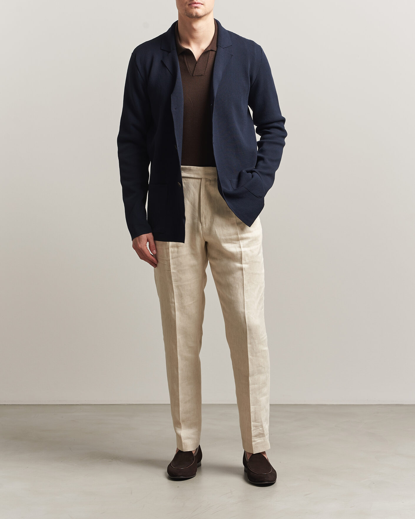 Mies | Pikkutakit | Zanone | Knitted Cotton Blazer Navy