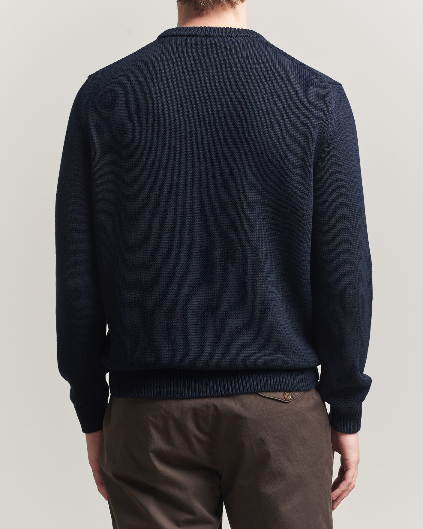 Mies | Puserot | Zanone | Soft Cotton Crew Neck Sweater Navy