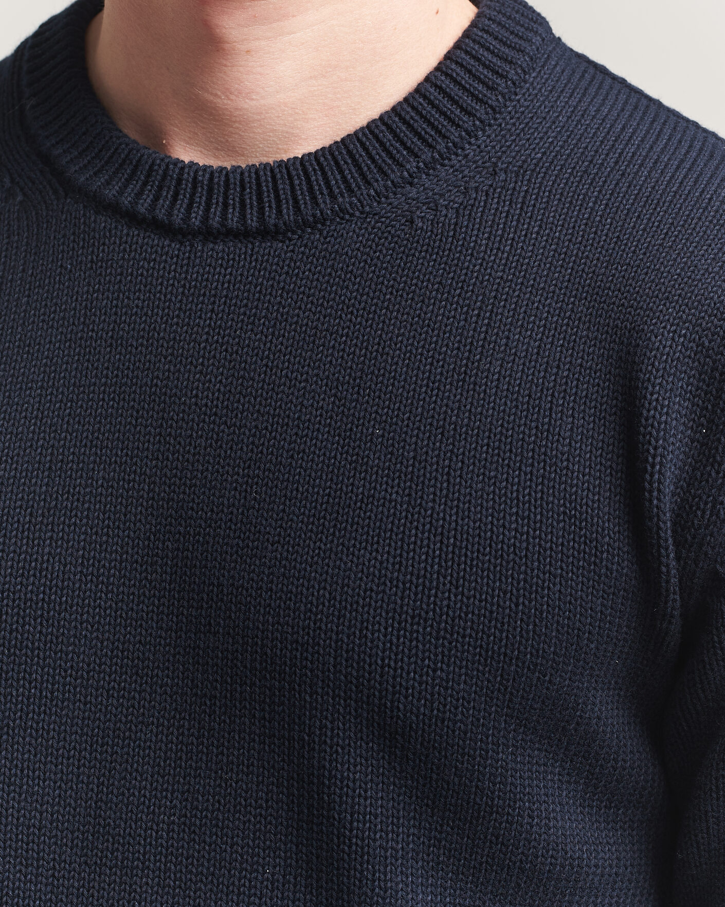 Mies | Puserot | Zanone | Soft Cotton Crew Neck Sweater Navy