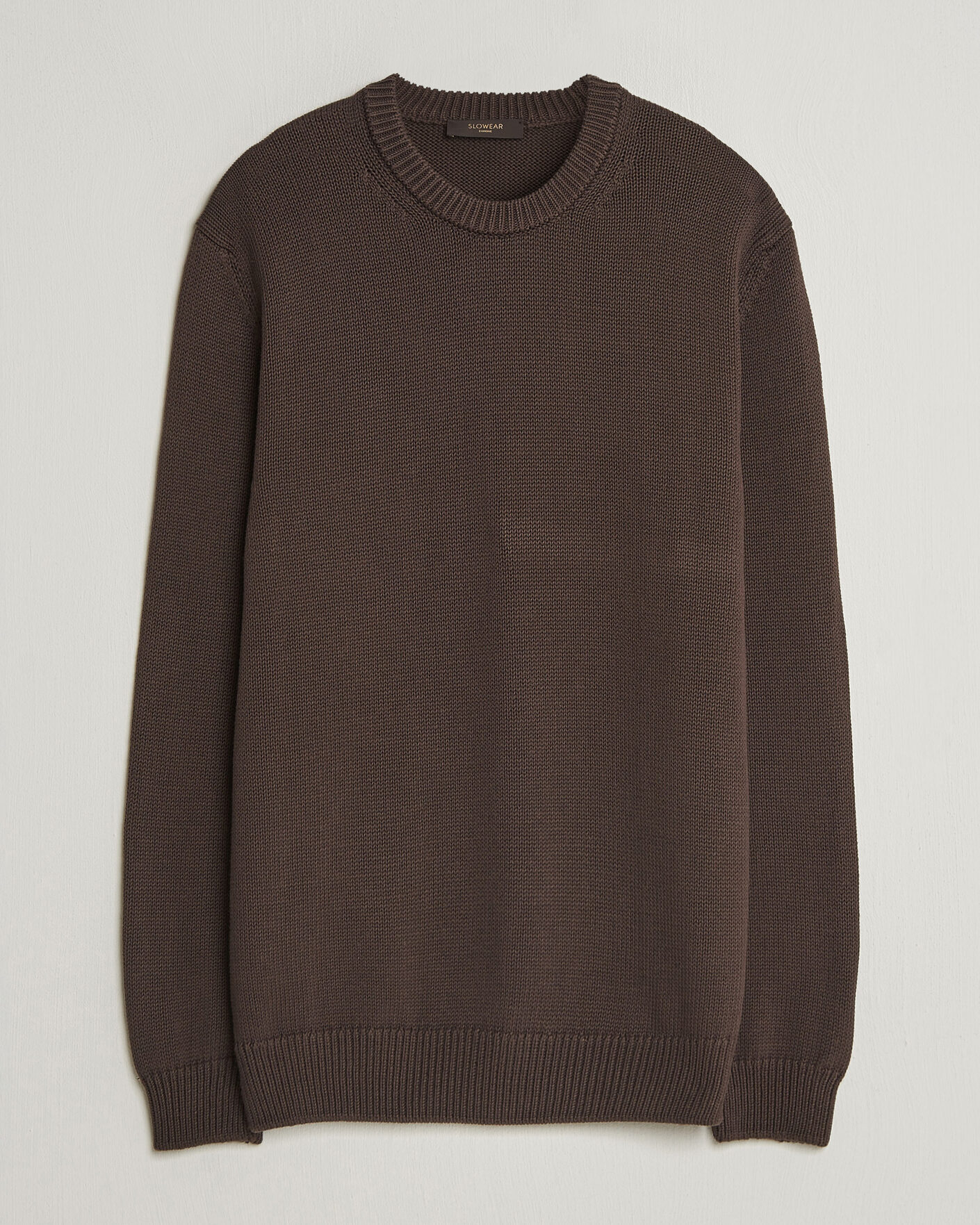 Mies | Puserot | Zanone | Soft Cotton Crew Neck Sweater Chocolate