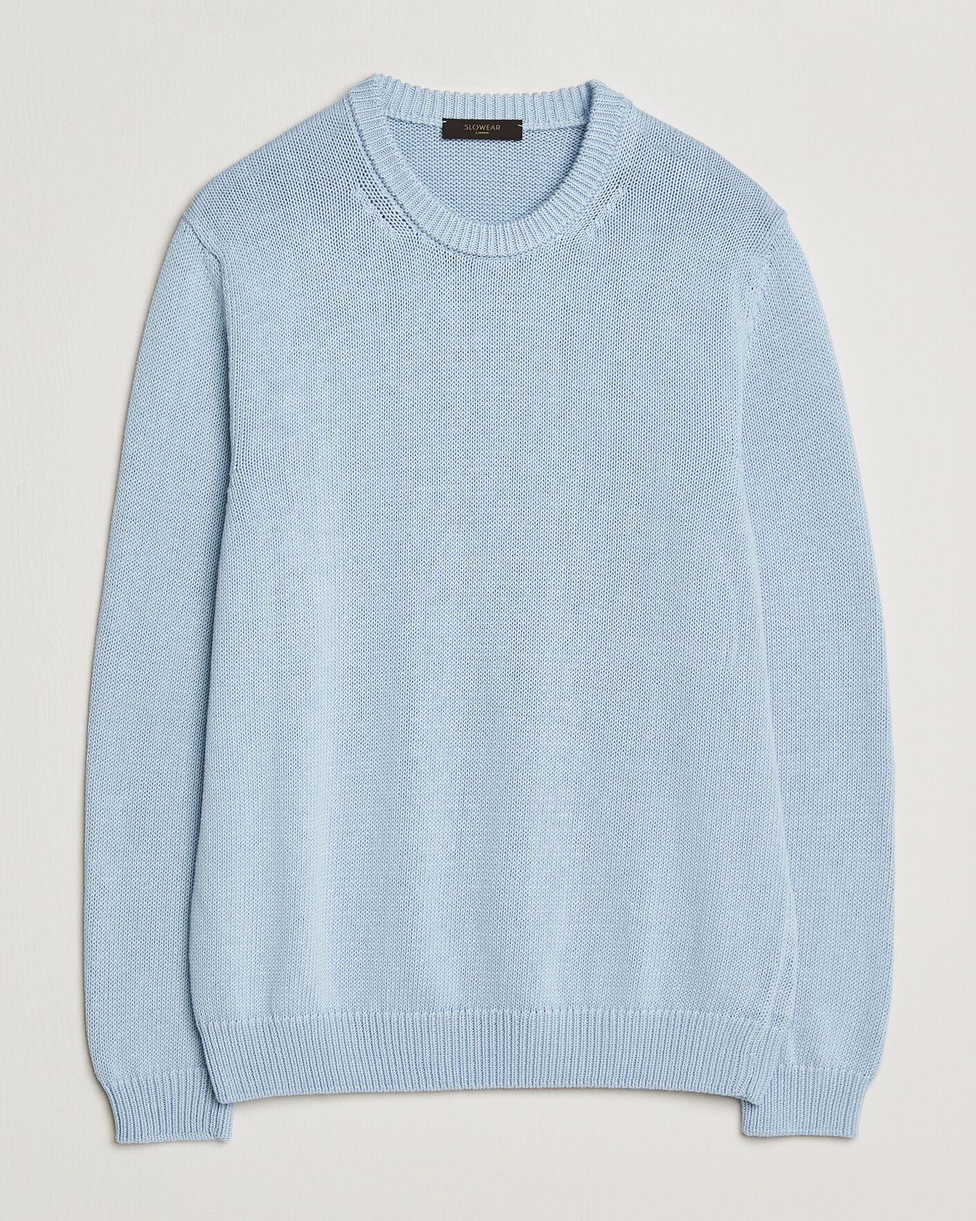 Mies | Puserot | Zanone | Soft Cotton Crew Neck Sweater Sky Blue