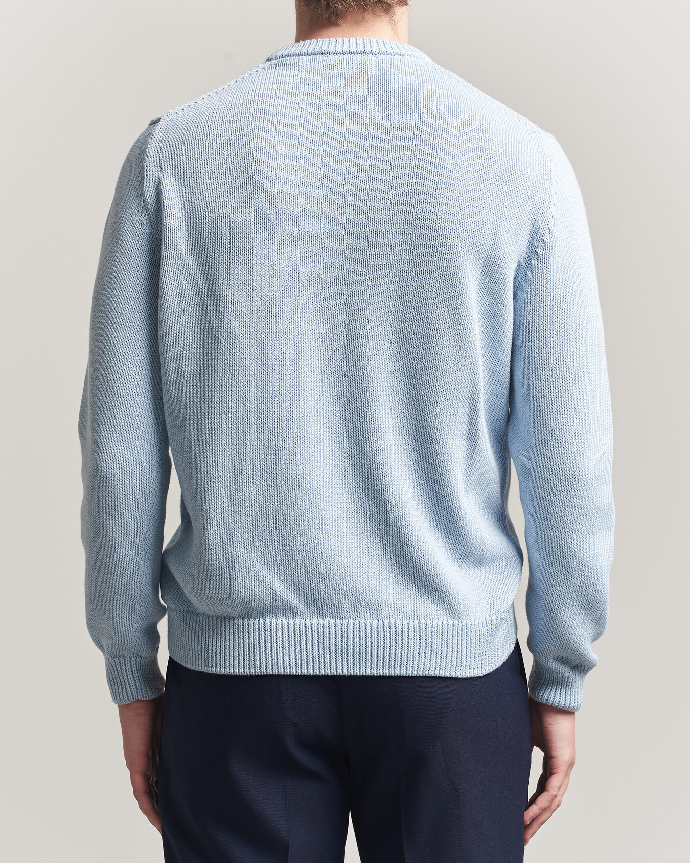 Mies | Puserot | Zanone | Soft Cotton Crew Neck Sweater Sky Blue