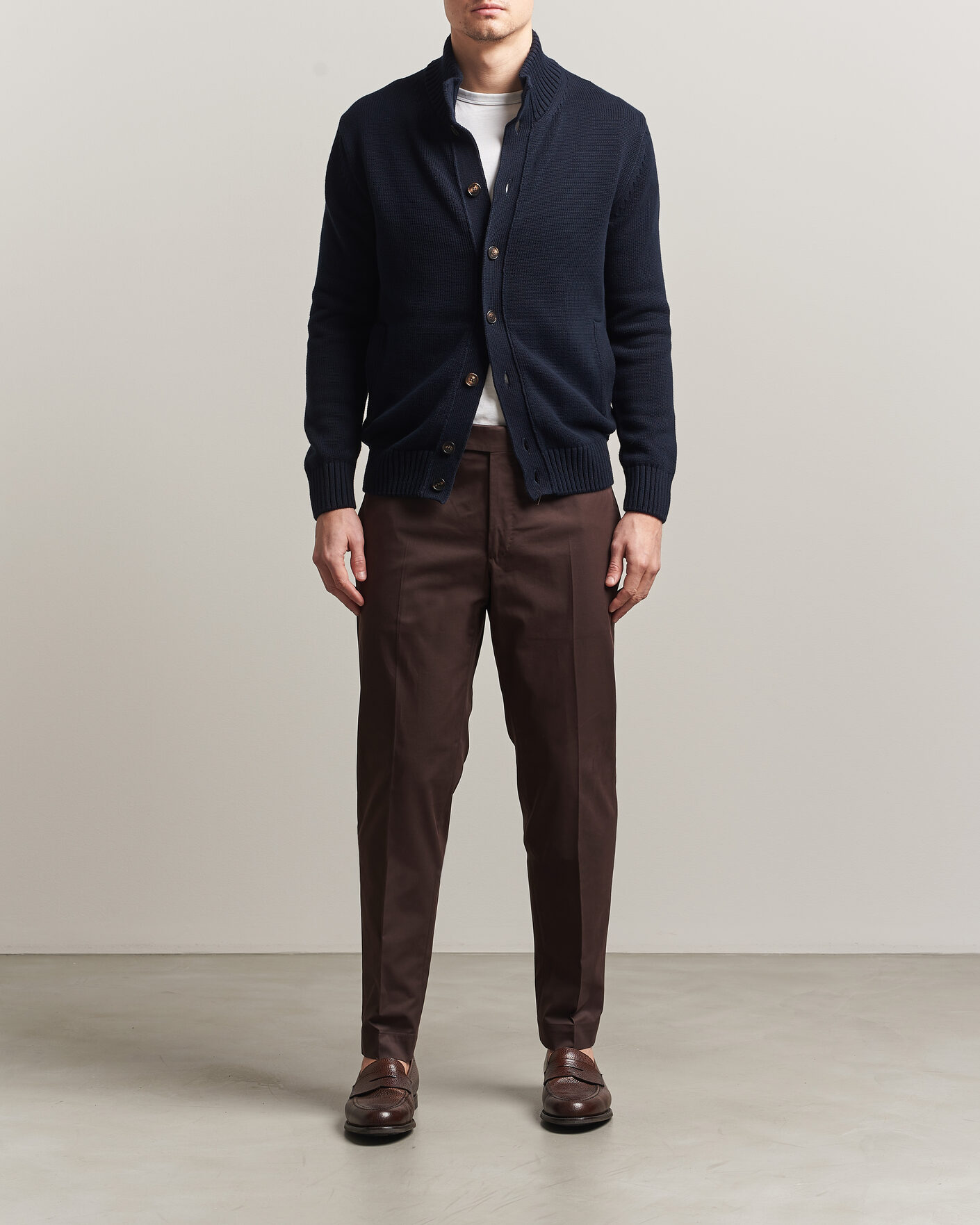 Mies | Puserot | Zanone | Soft Cotton Chioto Cardigan Navy