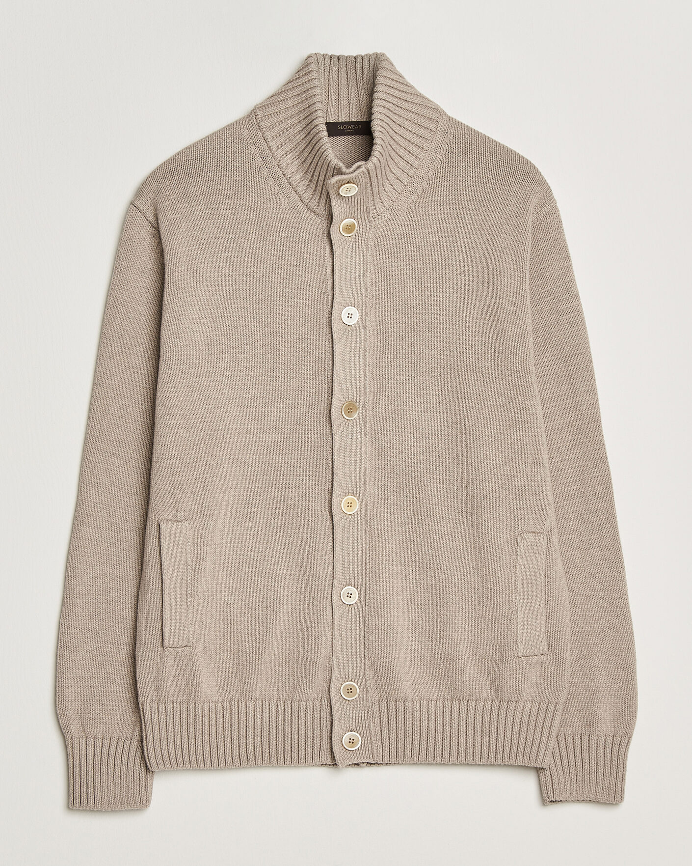 Mies | Puserot | Zanone | Soft Cotton Chioto Cardigan Taupe