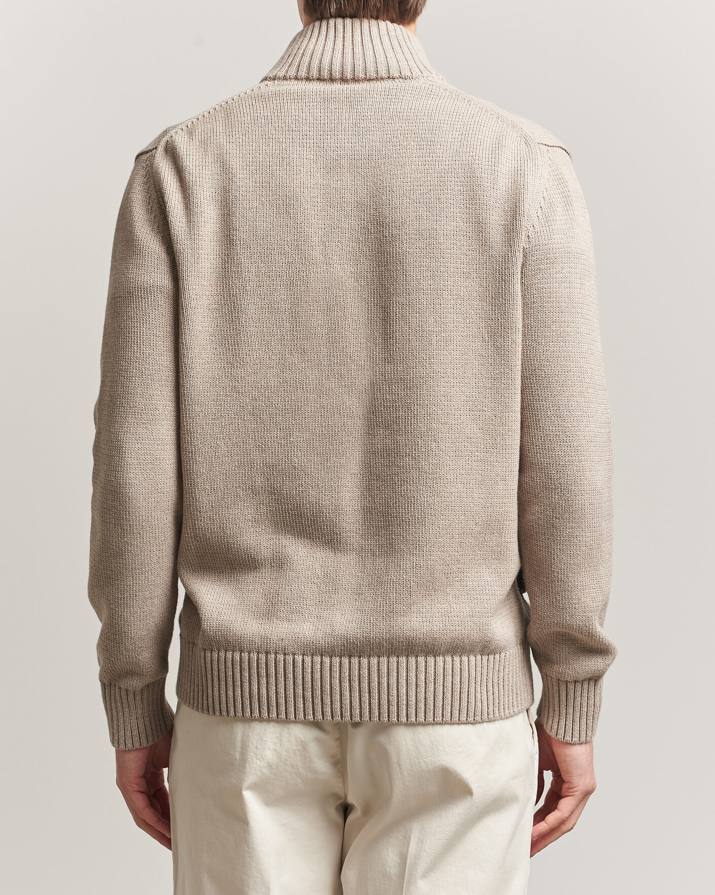 Mies | Puserot | Zanone | Soft Cotton Chioto Cardigan Taupe