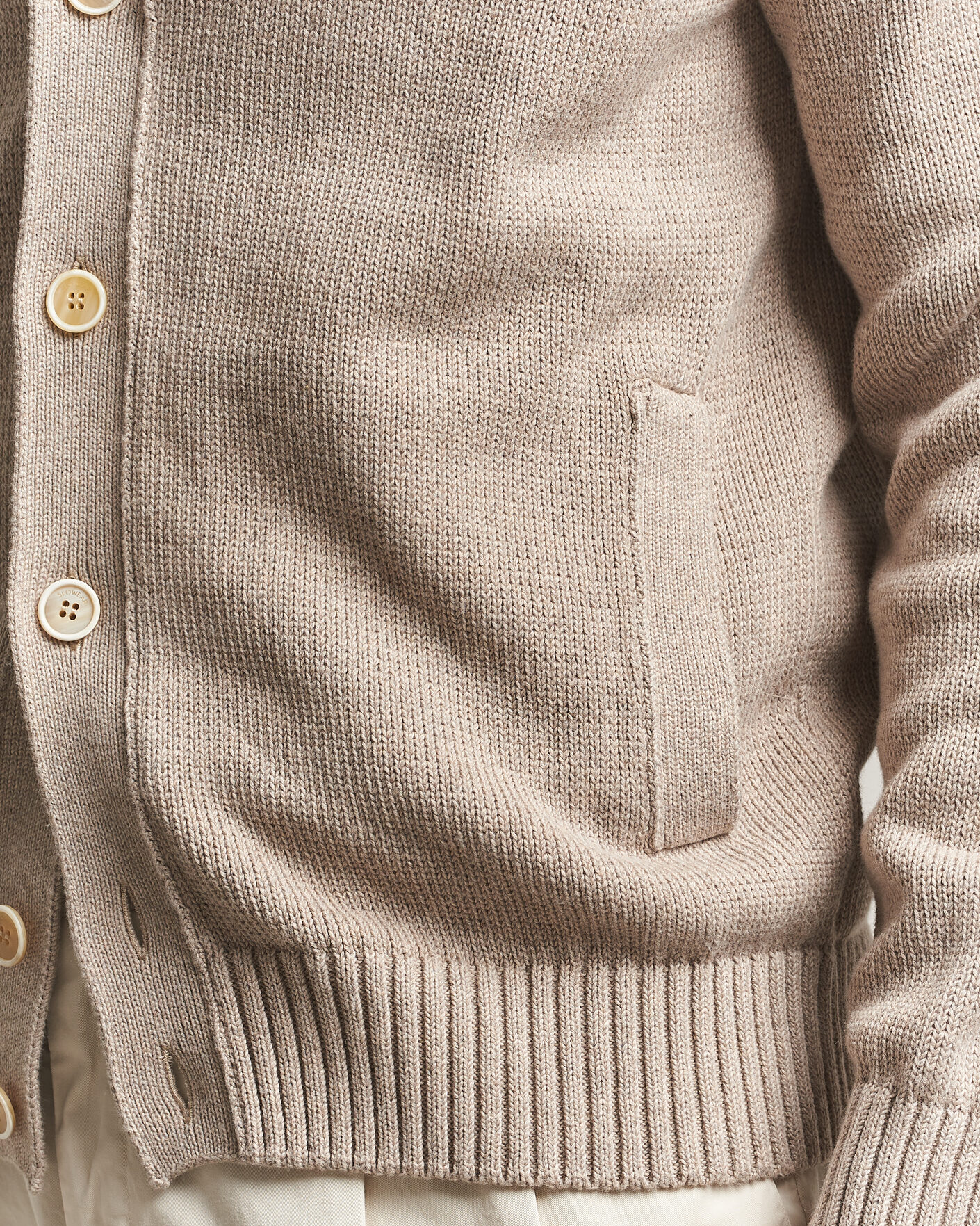 Mies | Puserot | Zanone | Soft Cotton Chioto Cardigan Taupe