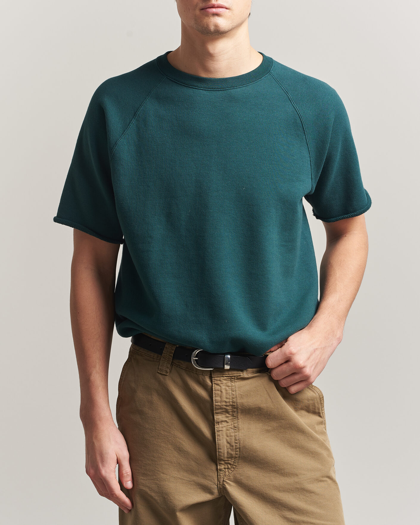 Mies | T-paidat | BEAMS PLUS | Short Sleeve Cut Off Sweat Dark Green