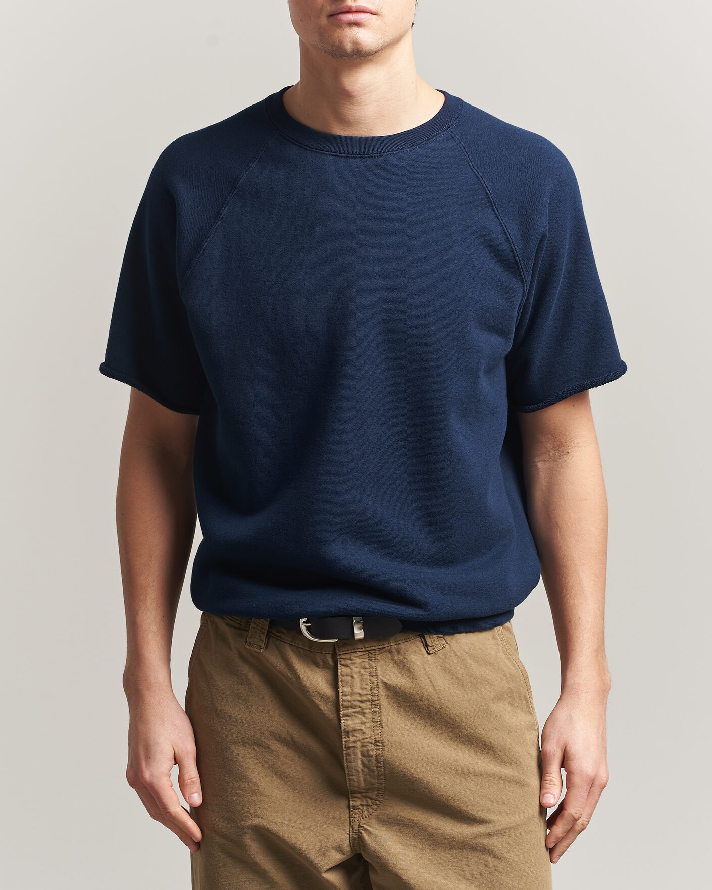 Mies | T-paidat | BEAMS PLUS | Short Sleeve Cut Off Sweat Navy