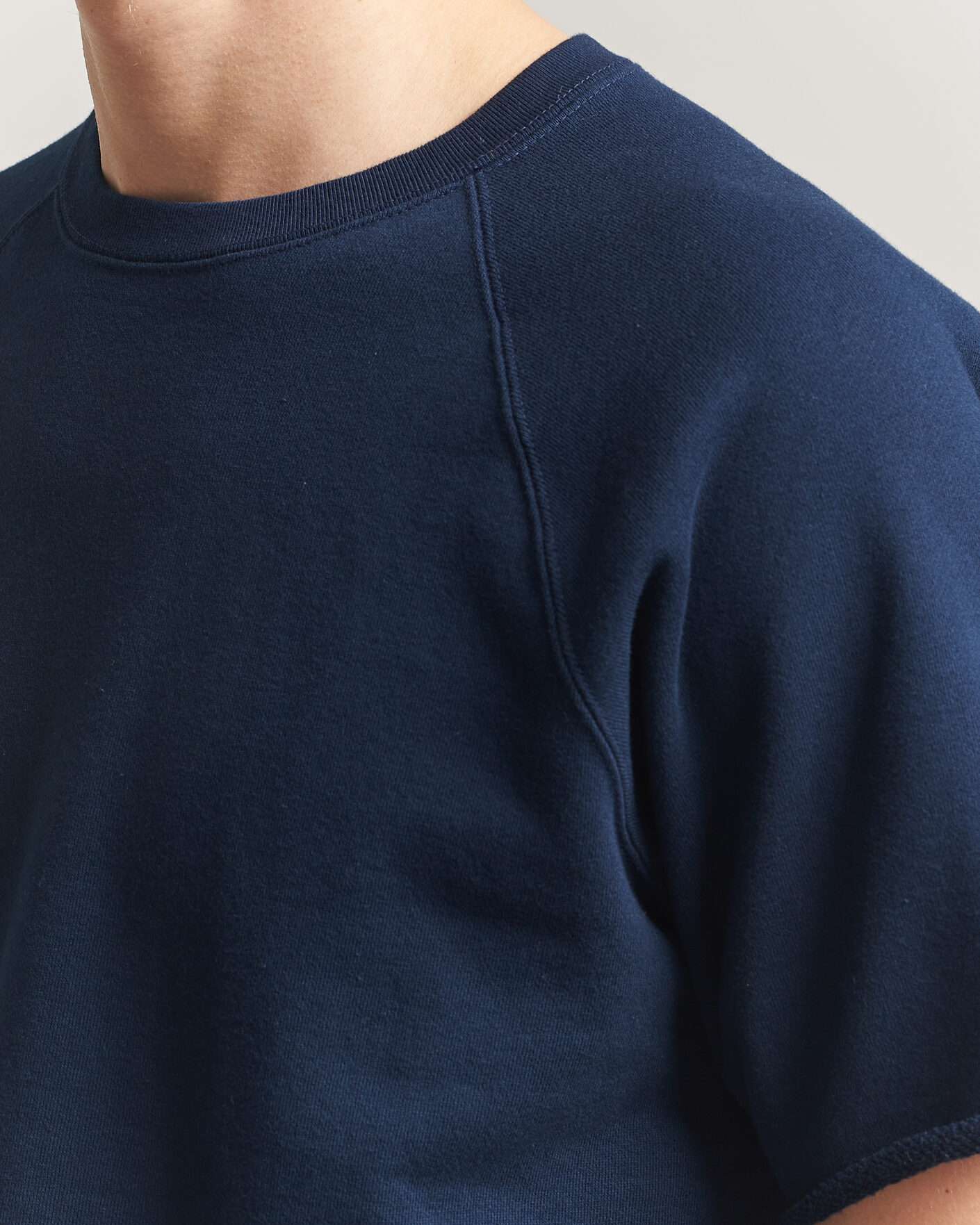 Mies | T-paidat | BEAMS PLUS | Short Sleeve Cut Off Sweat Navy