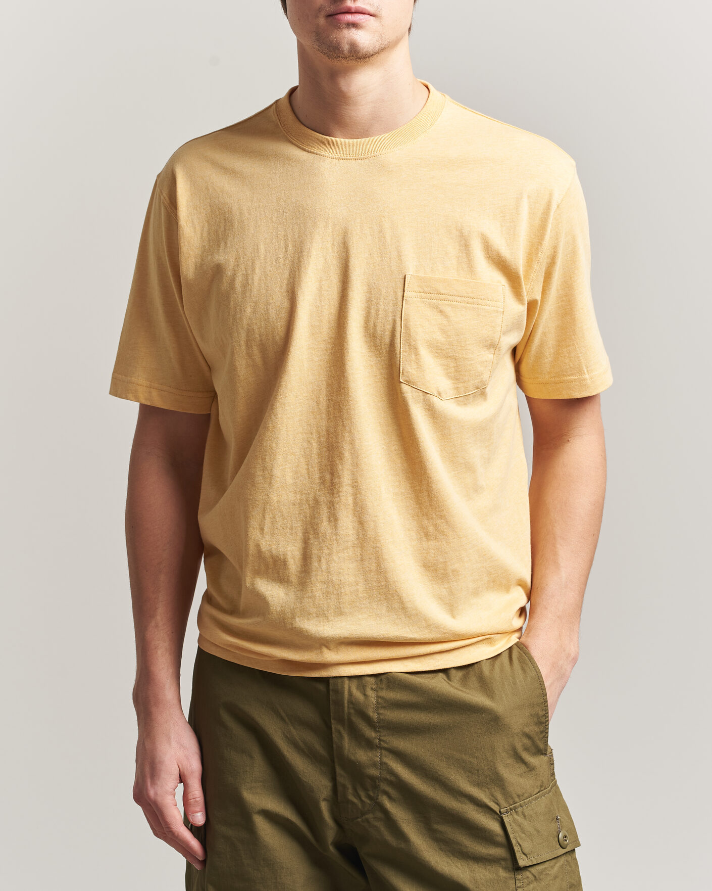 Mies | T-paidat | BEAMS PLUS | Pocket Tee Yellow