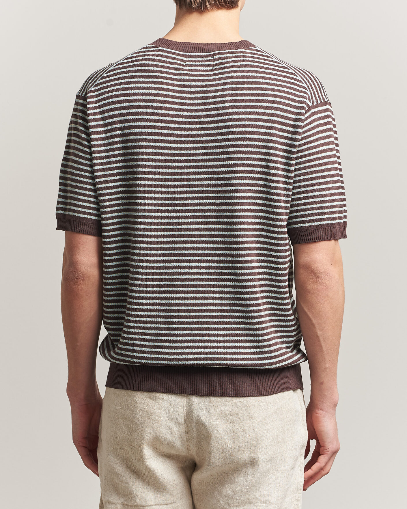 Mies | T-paidat | BEAMS PLUS | Jacquard Knit T-Shirt Brown