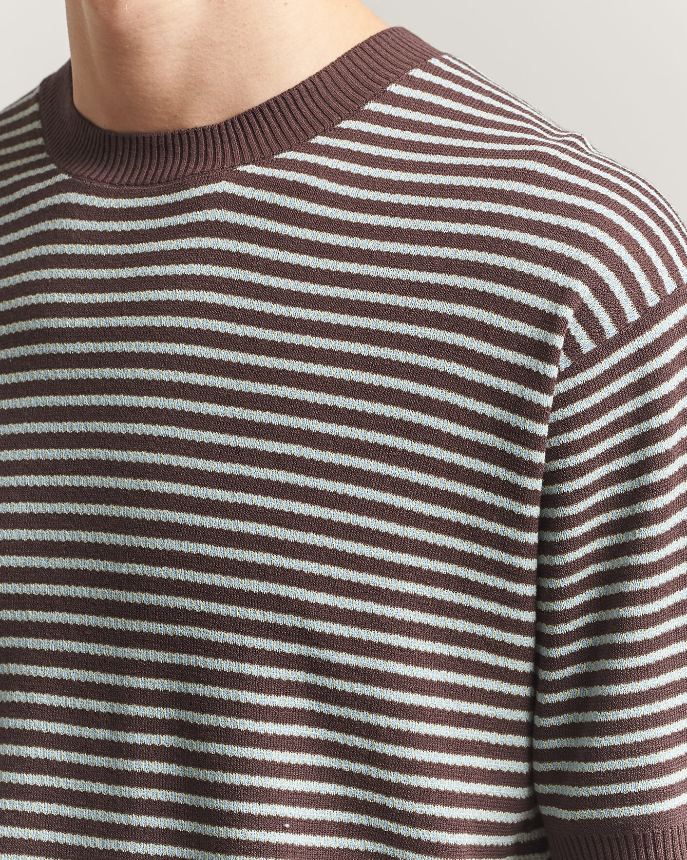 Mies | T-paidat | BEAMS PLUS | Jacquard Knit T-Shirt Brown