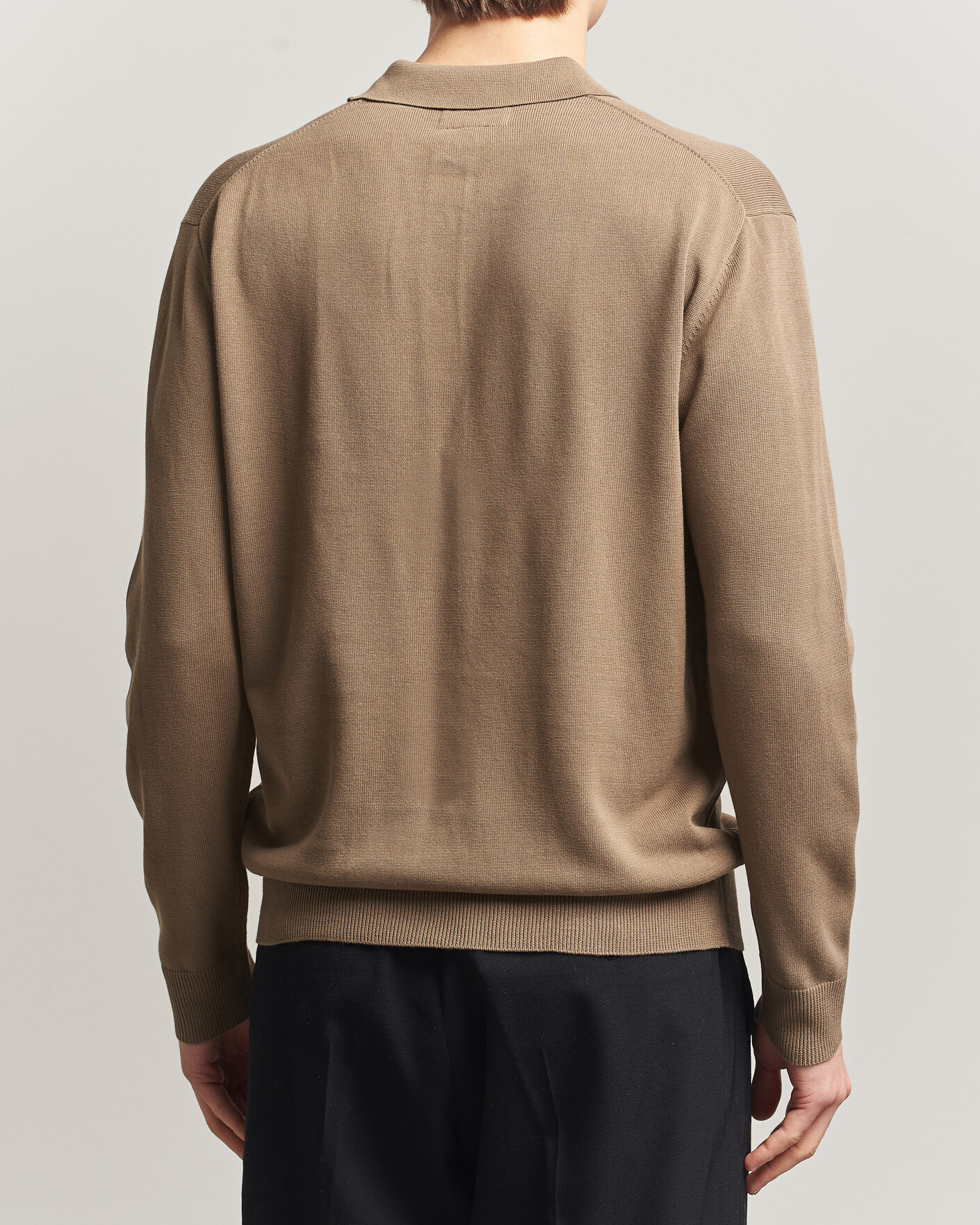 Mies | Pikeet | BEAMS PLUS | Long Sleeve 12G Knit Polo Mocha