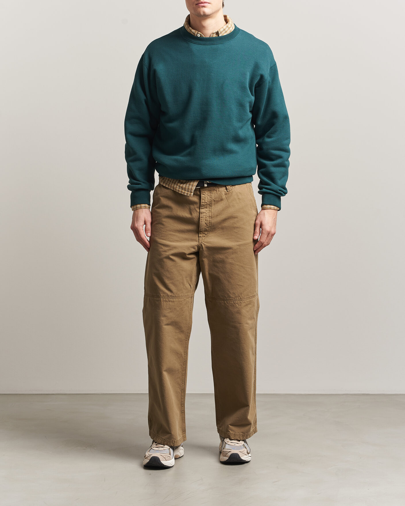 Mies | Puserot | BEAMS PLUS | Crew Sweat Dark Green