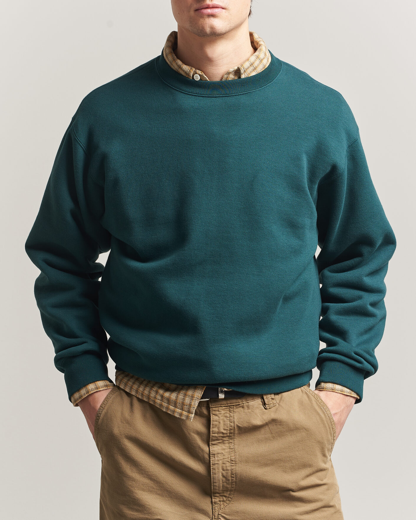 Mies | Puserot | BEAMS PLUS | Crew Sweat Dark Green
