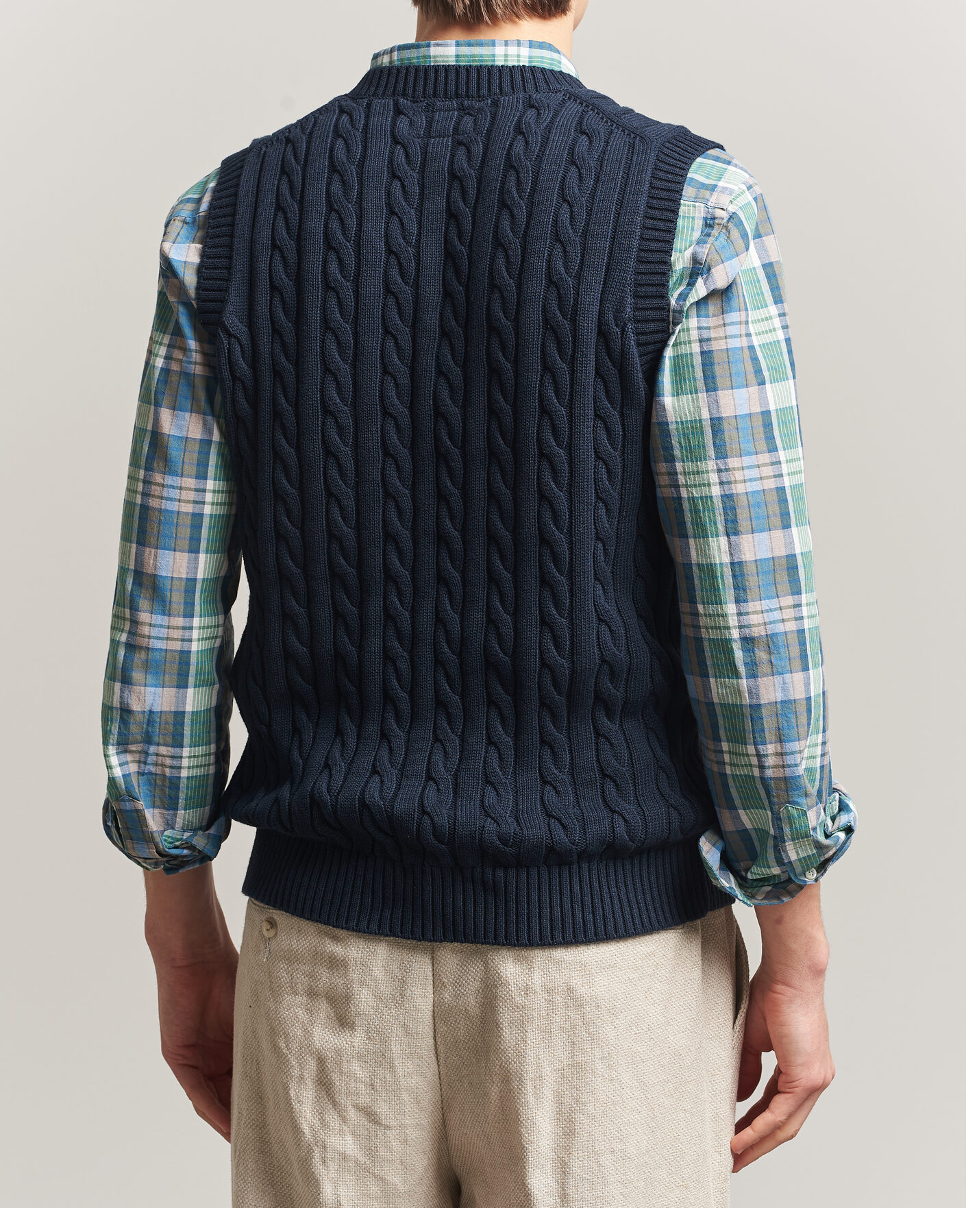 Mies | Puserot | BEAMS PLUS | Cable Knit Vest Navy