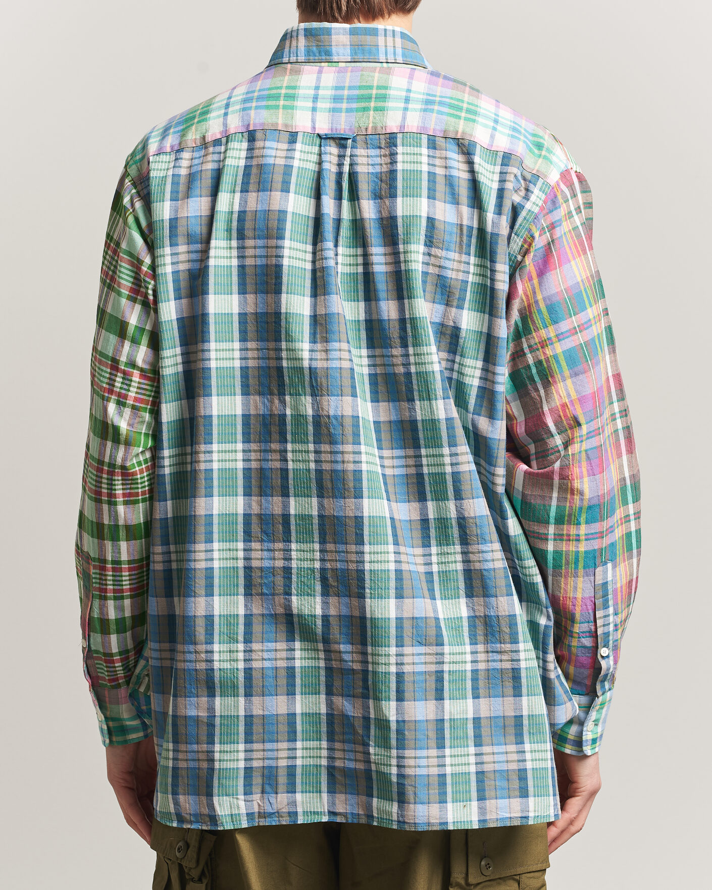 Mies | Kauluspaidat | BEAMS PLUS | Patchwork Madras Shirt Multicolour
