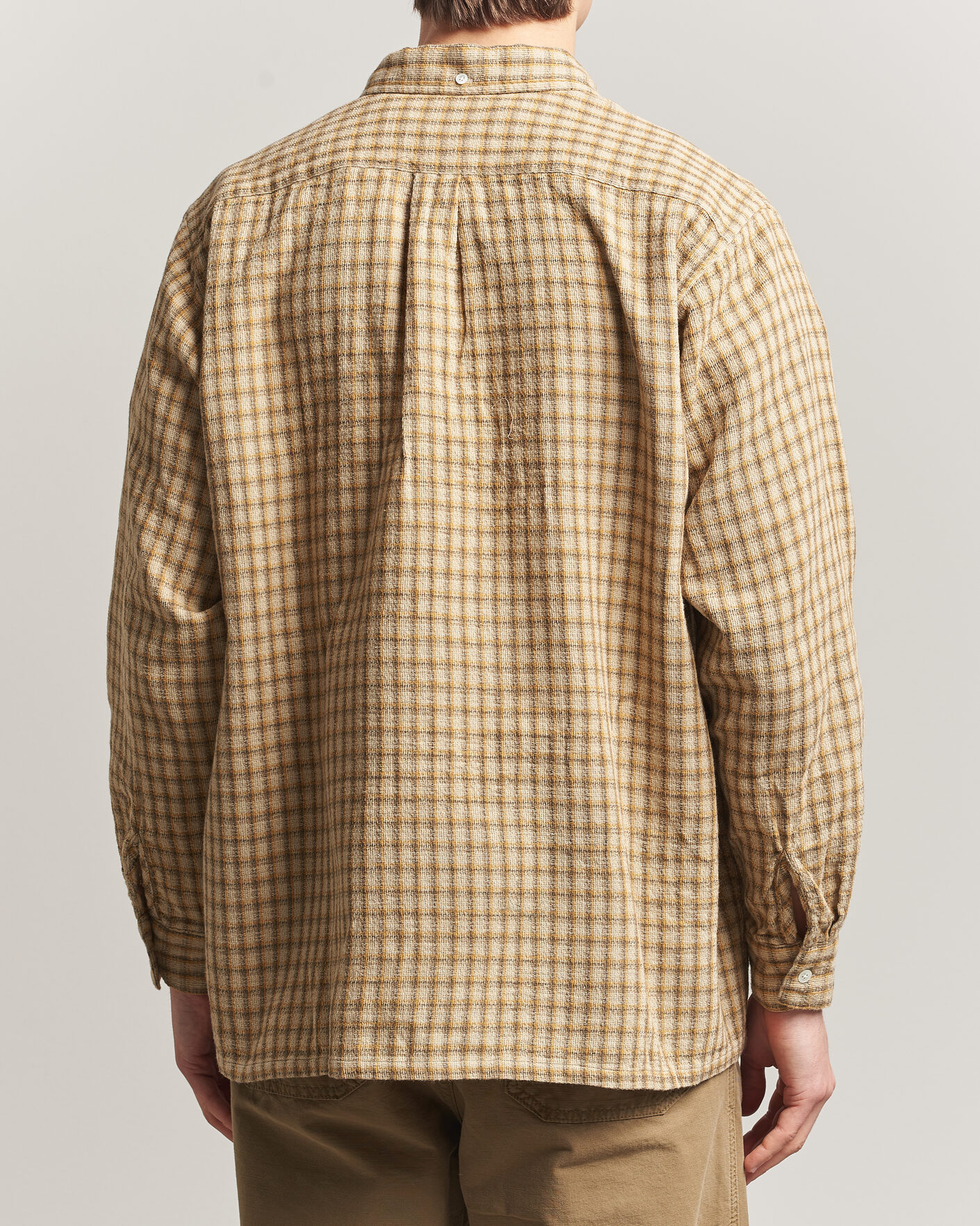 Mies | Kauluspaidat | BEAMS PLUS | Panama Plaid Button Down Shirt Beige