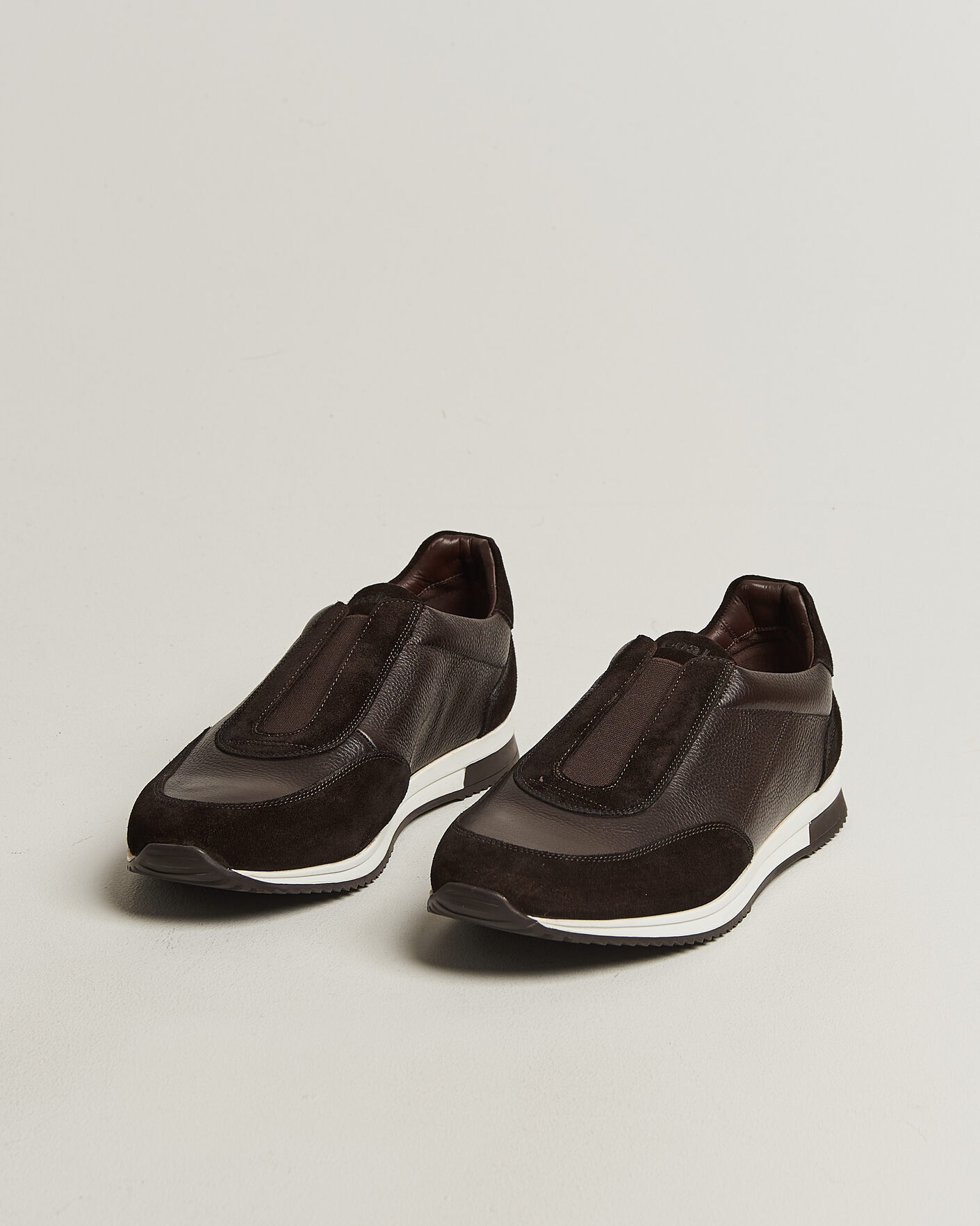 Mies | Tennarit | Loake 1880 | Ballantyne Suede/Leather Sneaker Dark Brown