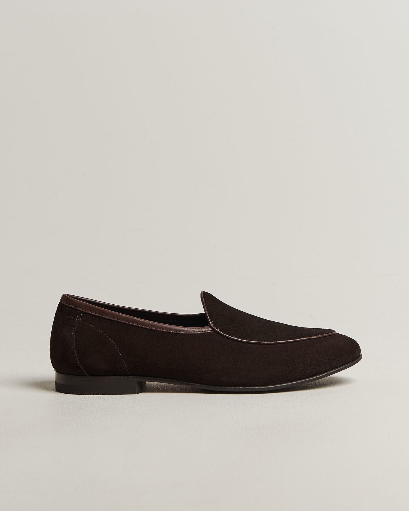 Mies | Loaferit | Loake 1880 | Belgrave Suede Belgian Loafer Dark Brown