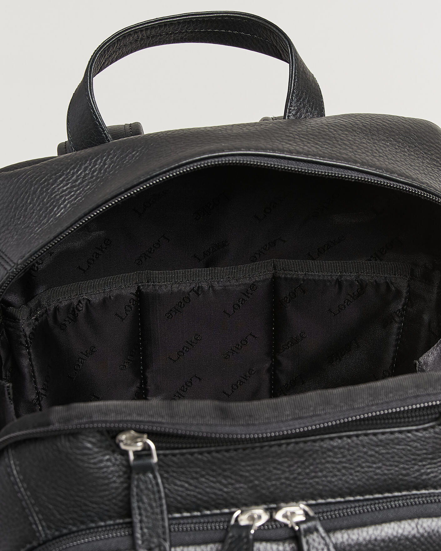 Mies | Laukut | Loake Shoemakers | Waterloo Grained Leather Backpack Black