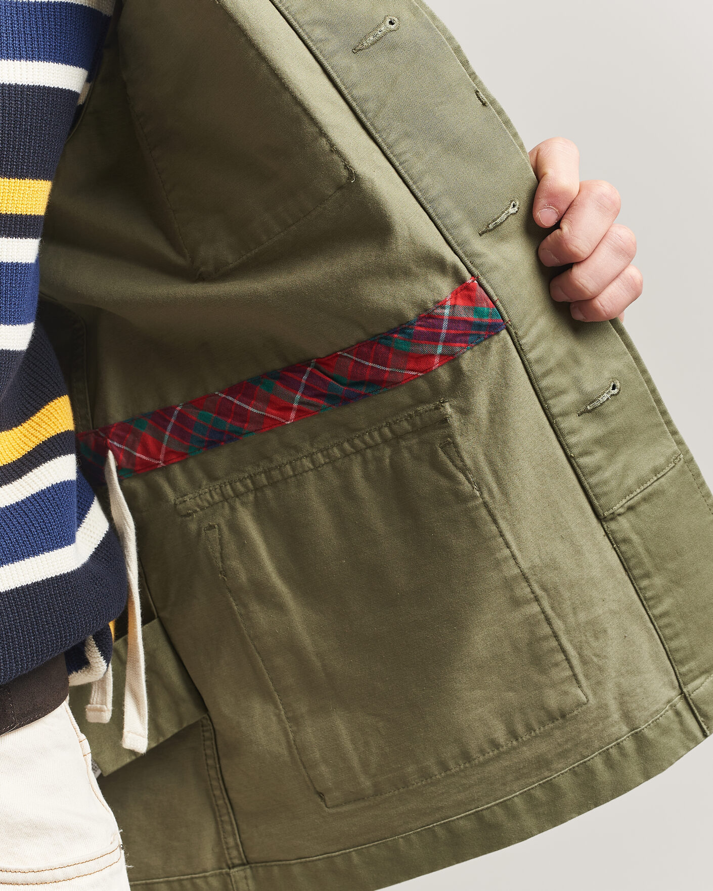 Mies | Takit | Baracuta | Washed Cotton Twill Field Shacket Lichen Green