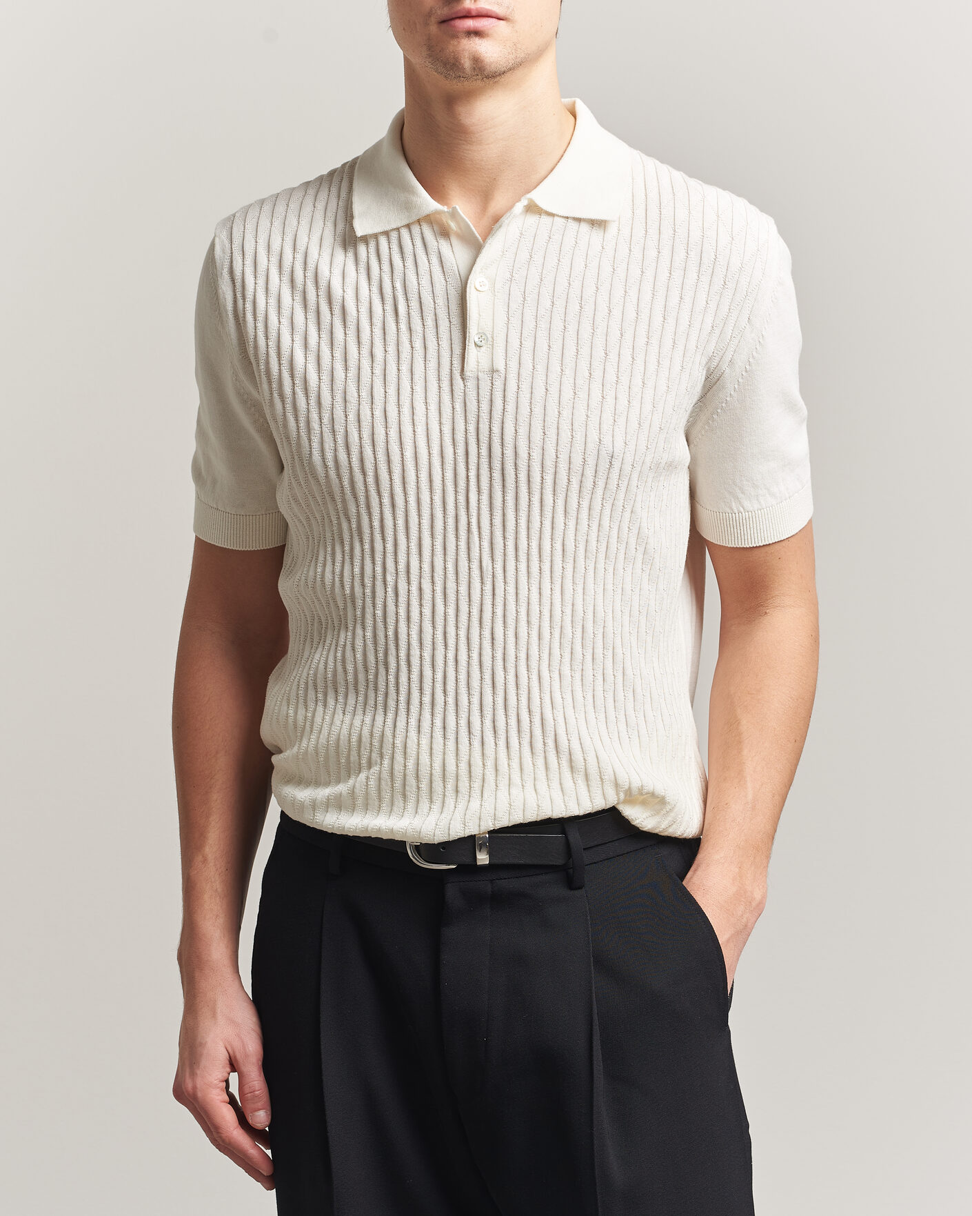 Mies | Pikeet | Baracuta | Pattern Stich Polo Off White