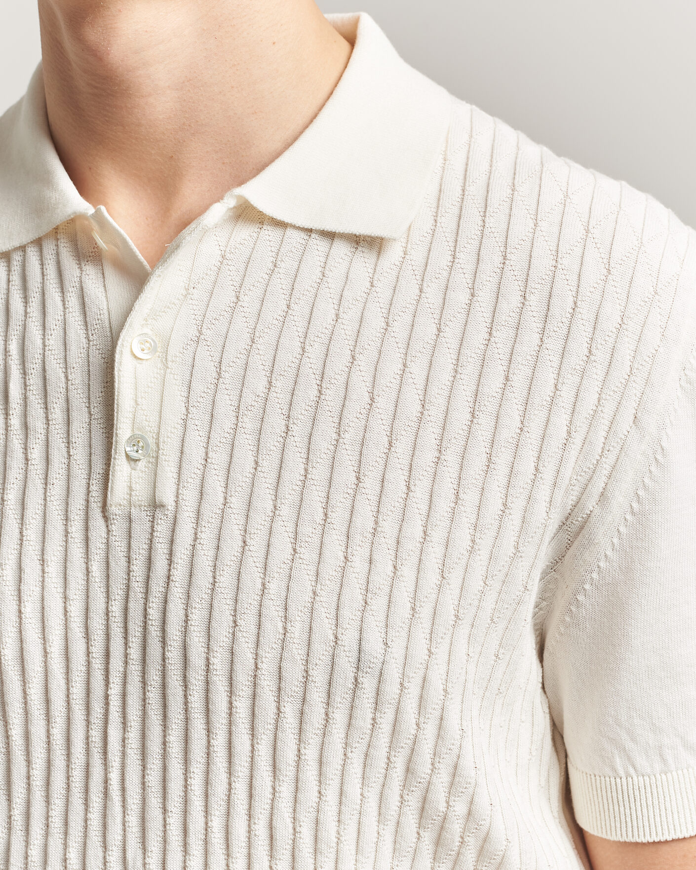 Mies | Pikeet | Baracuta | Pattern Stich Polo Off White