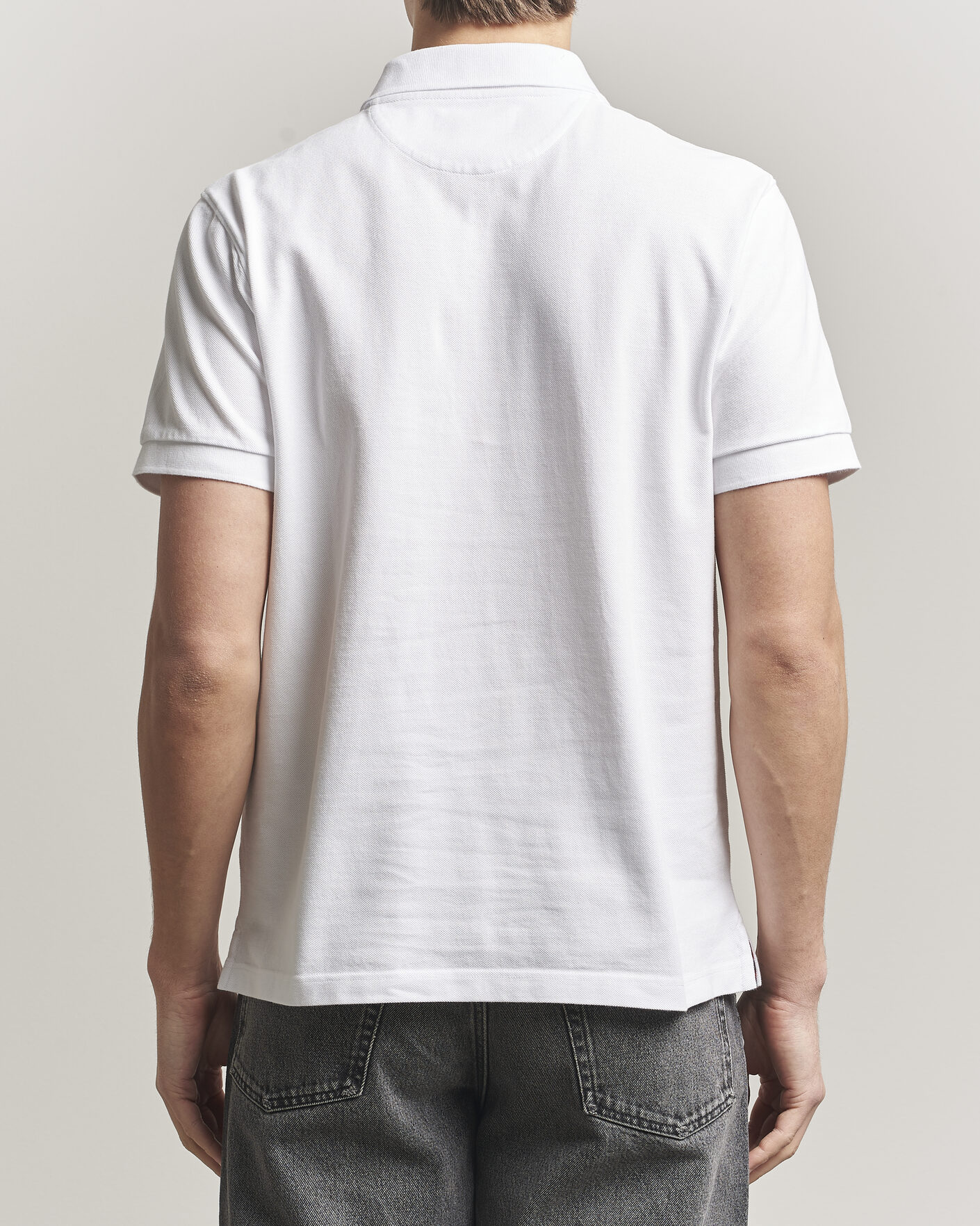 Mies | Pikeet | Baracuta | Tartan Placket Piquet Polo Bone White