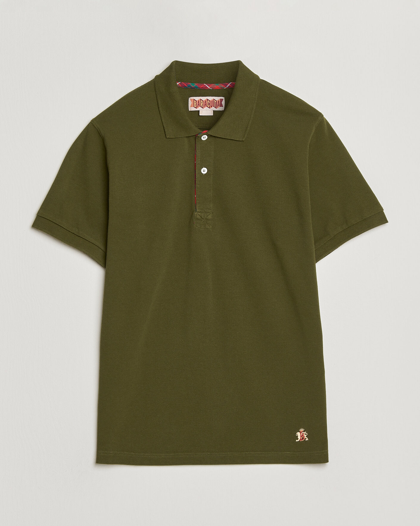 Mies | Pikeet | Baracuta | Tartan Placket Piquet Polo Beech