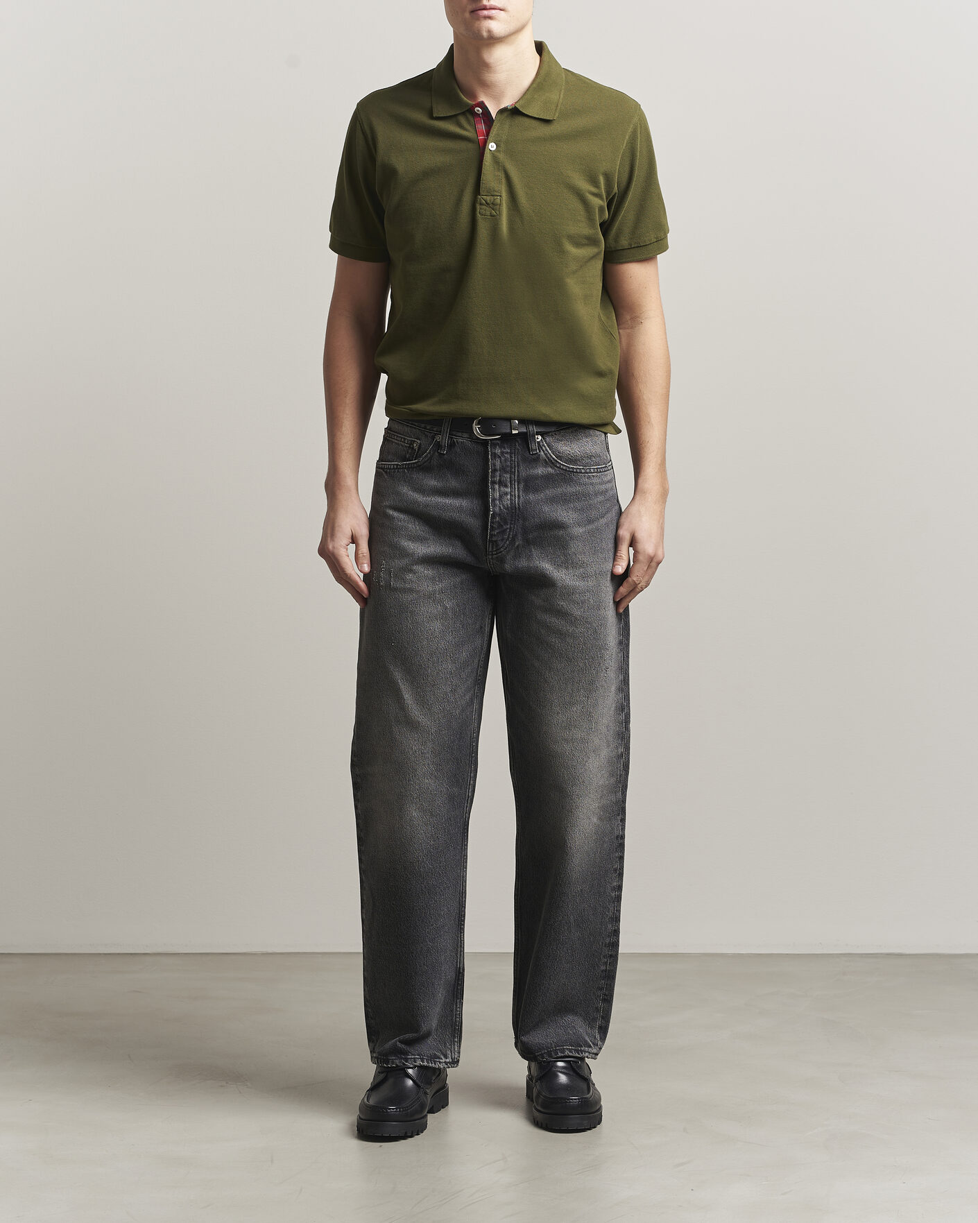 Mies | Pikeet | Baracuta | Tartan Placket Piquet Polo Beech