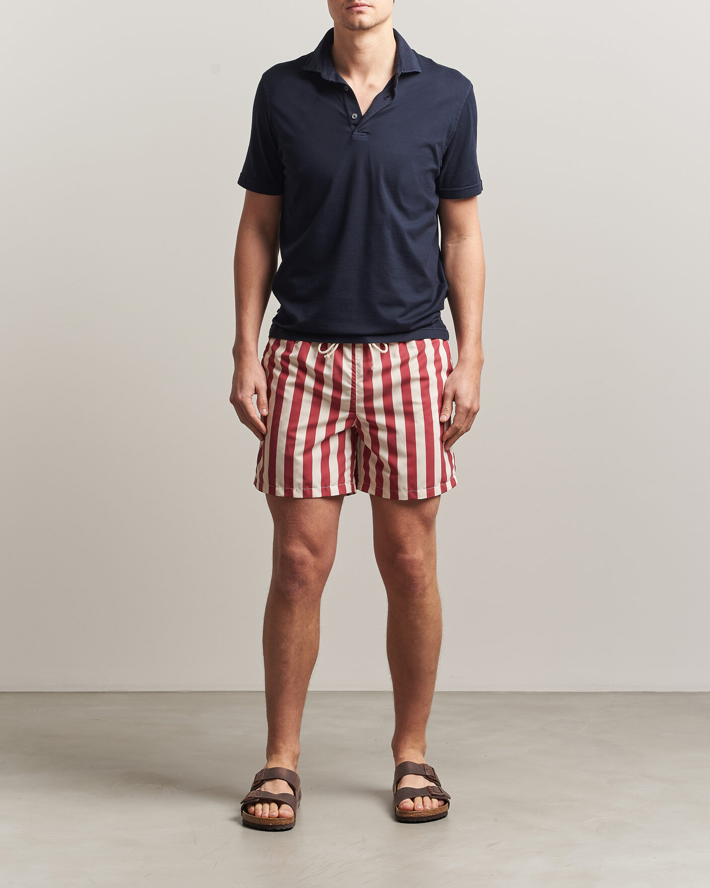 Mies | Uimahousut | Ripa Ripa | Paraggi Striped Swimshorts Red