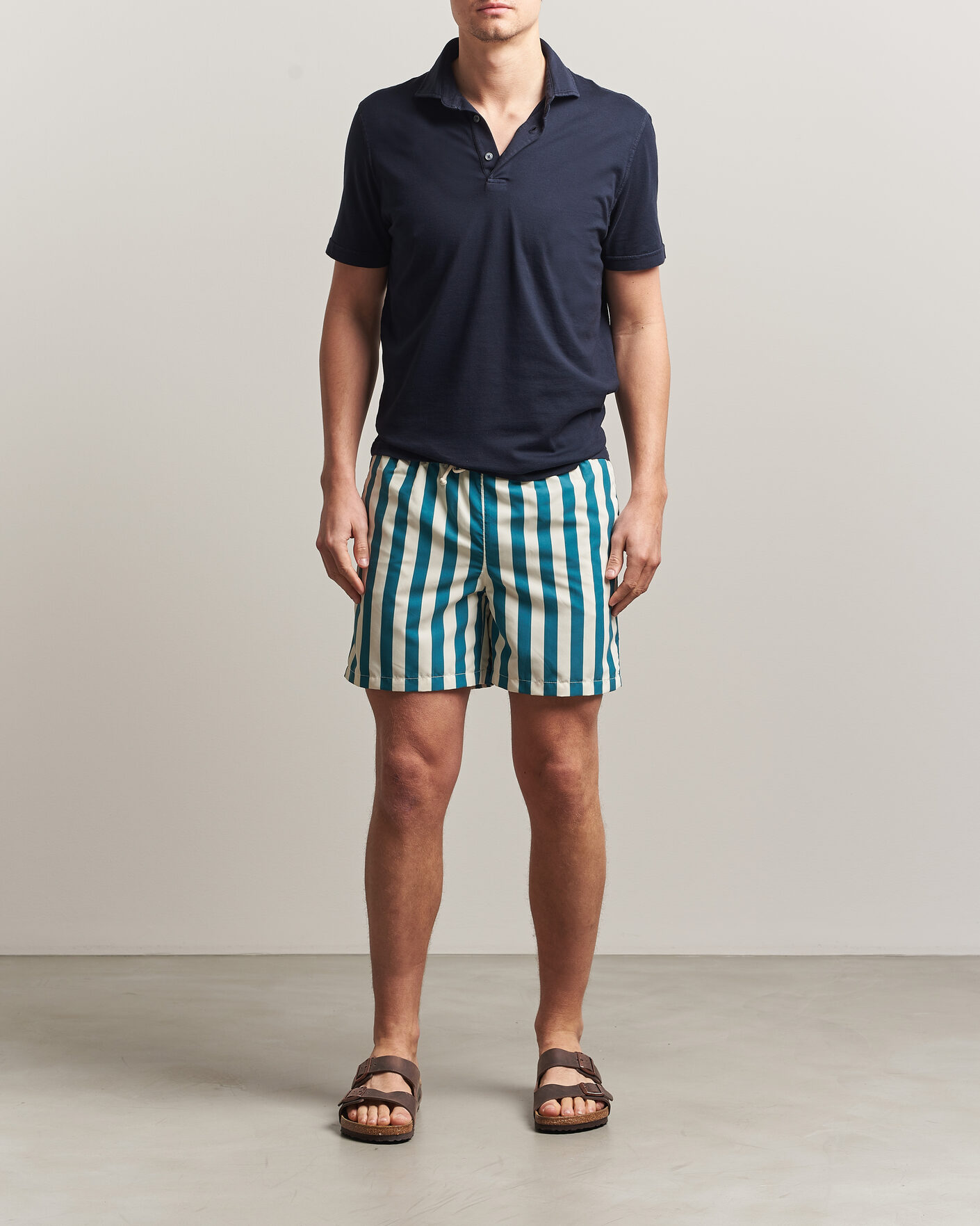 Mies | Uimahousut | Ripa Ripa | Paraggi Striped Swimshorts Green