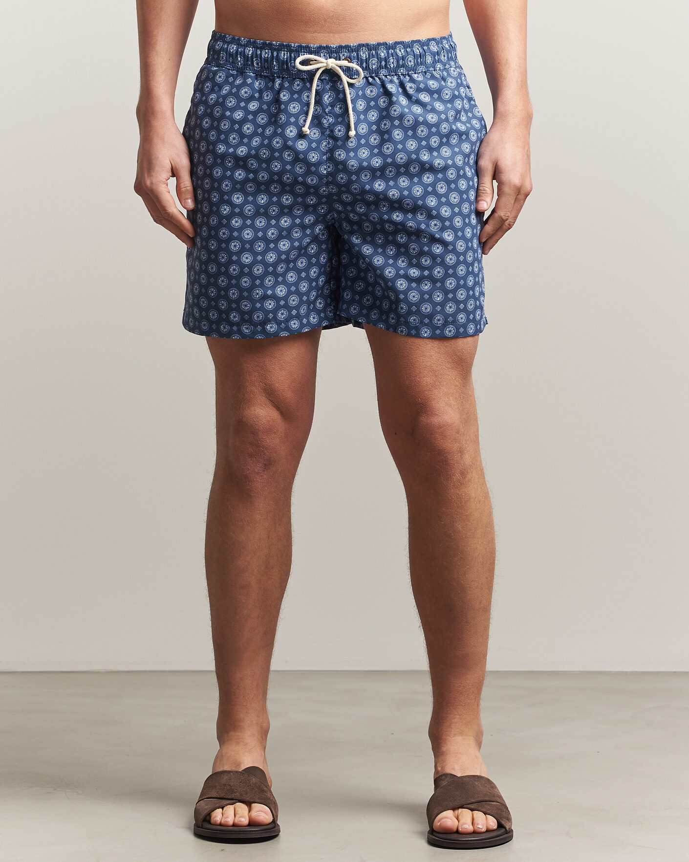 Mies | Uimahousut | Ripa Ripa | Printed Swimshorts Dark Blue