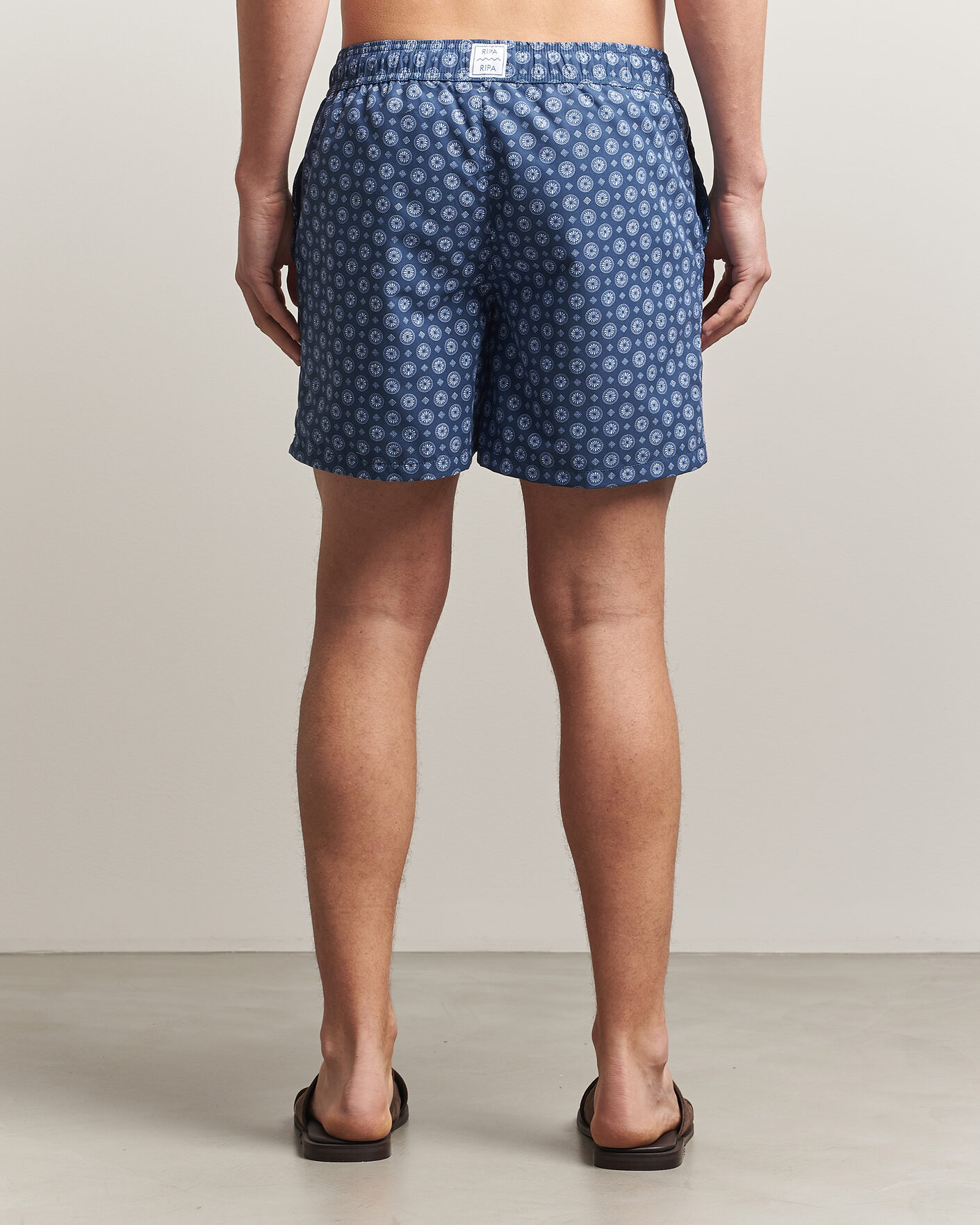 Mies | Uimahousut | Ripa Ripa | Printed Swimshorts Dark Blue