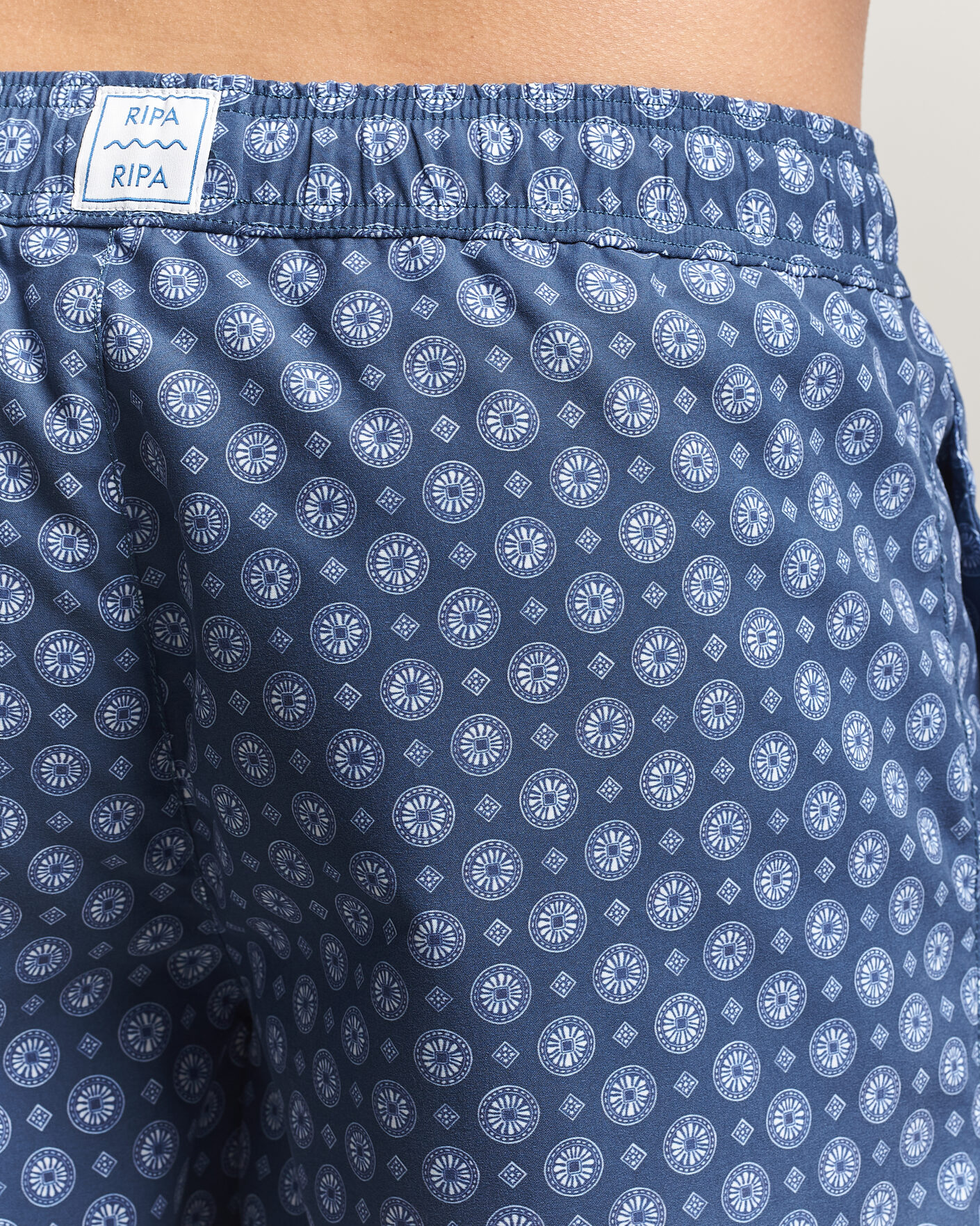 Mies | Uimahousut | Ripa Ripa | Printed Swimshorts Dark Blue